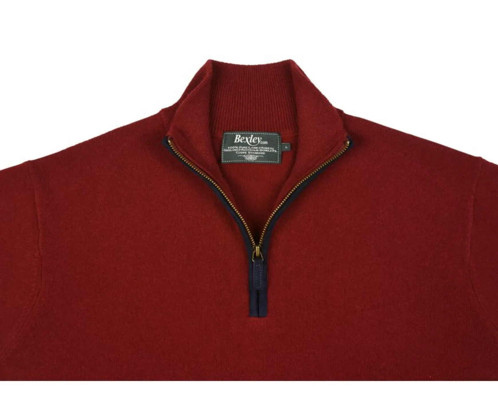 Bexley | Half-Zip Wool Pullover Keithy Dark Red