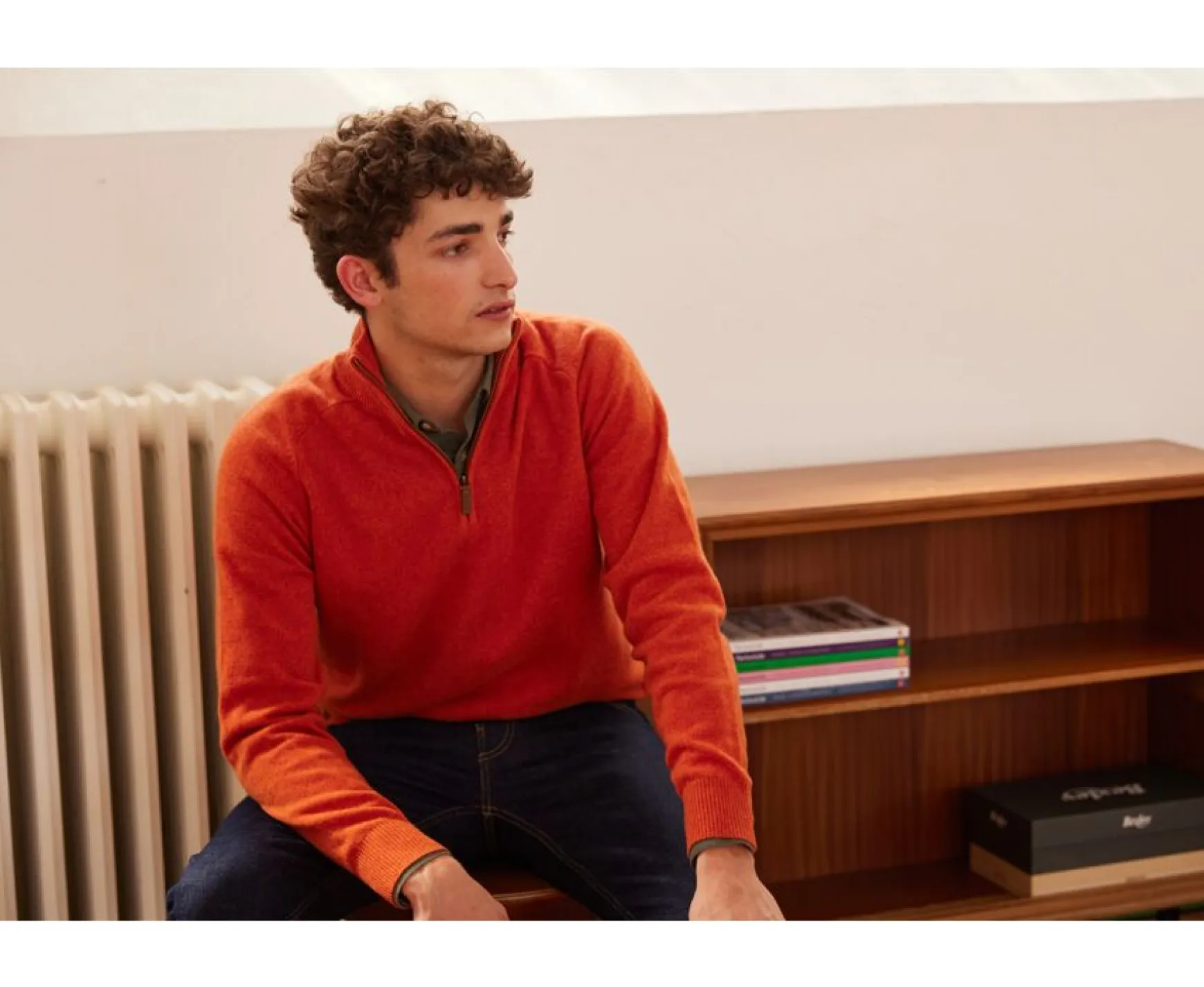 Bexley | Half-Zip Wool Sweater - Kenneth | Amber
