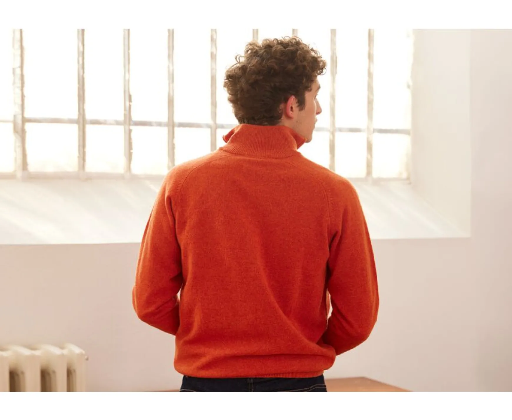 Bexley | Half-Zip Wool Sweater - Kenneth | Amber