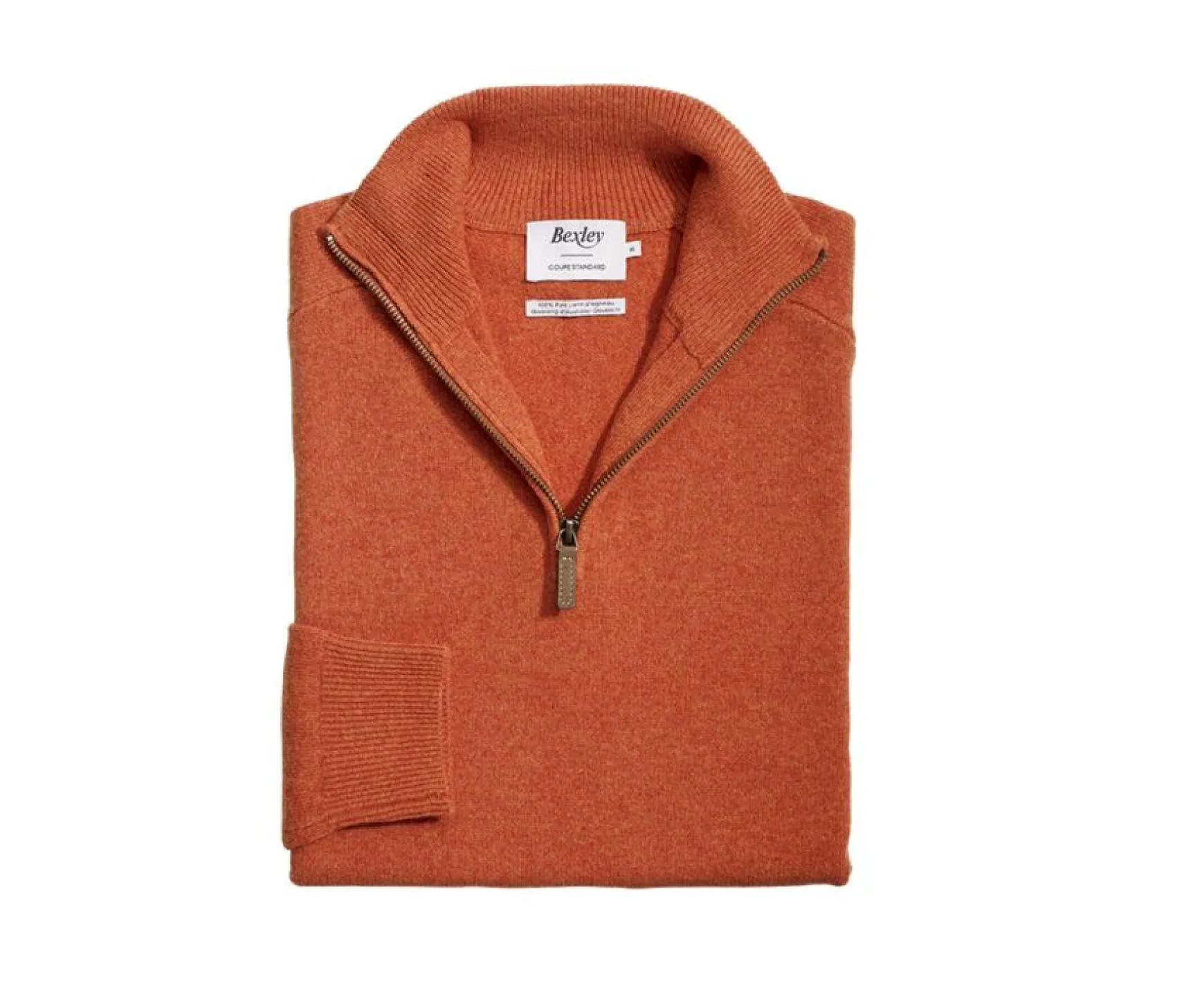 Bexley | Half-Zip Wool Sweater - Kenneth | Amber