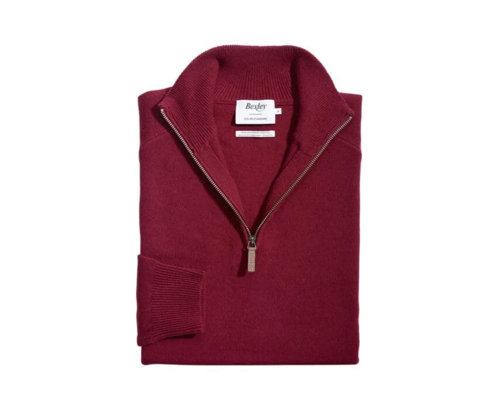Bexley | Half-Zip Wool Sweater - Kenneth | Dark Red
