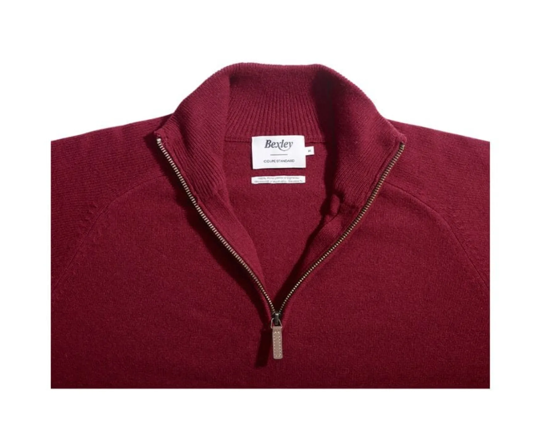 Bexley | Half-Zip Wool Sweater - Kenneth | Dark Red