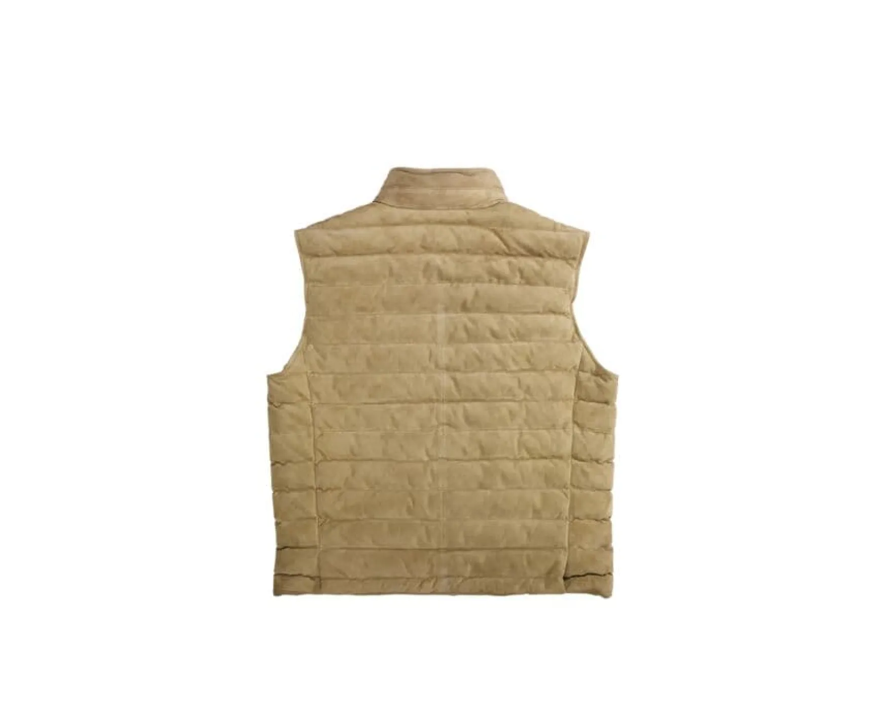 Bexley | Hazelnut Leather Sleeveless Down Gilet Niklas Chamois