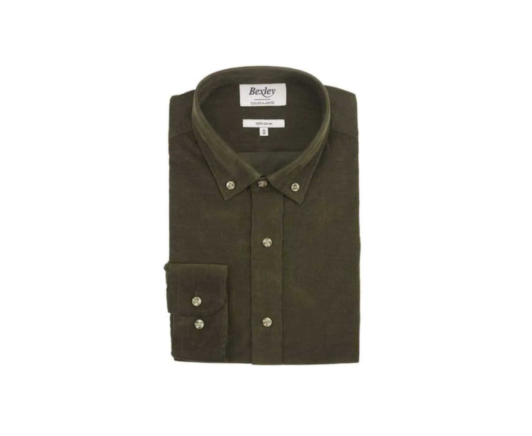 Bexley | Khaki Corduroy Shirt Wayne Kaki
