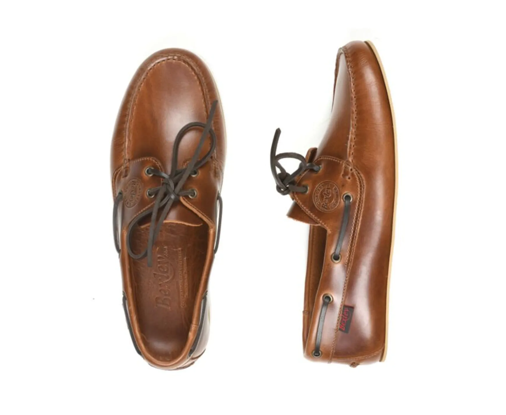 Bexley Moccasins | Leather Boat Shoes Trawler Brown Cognac