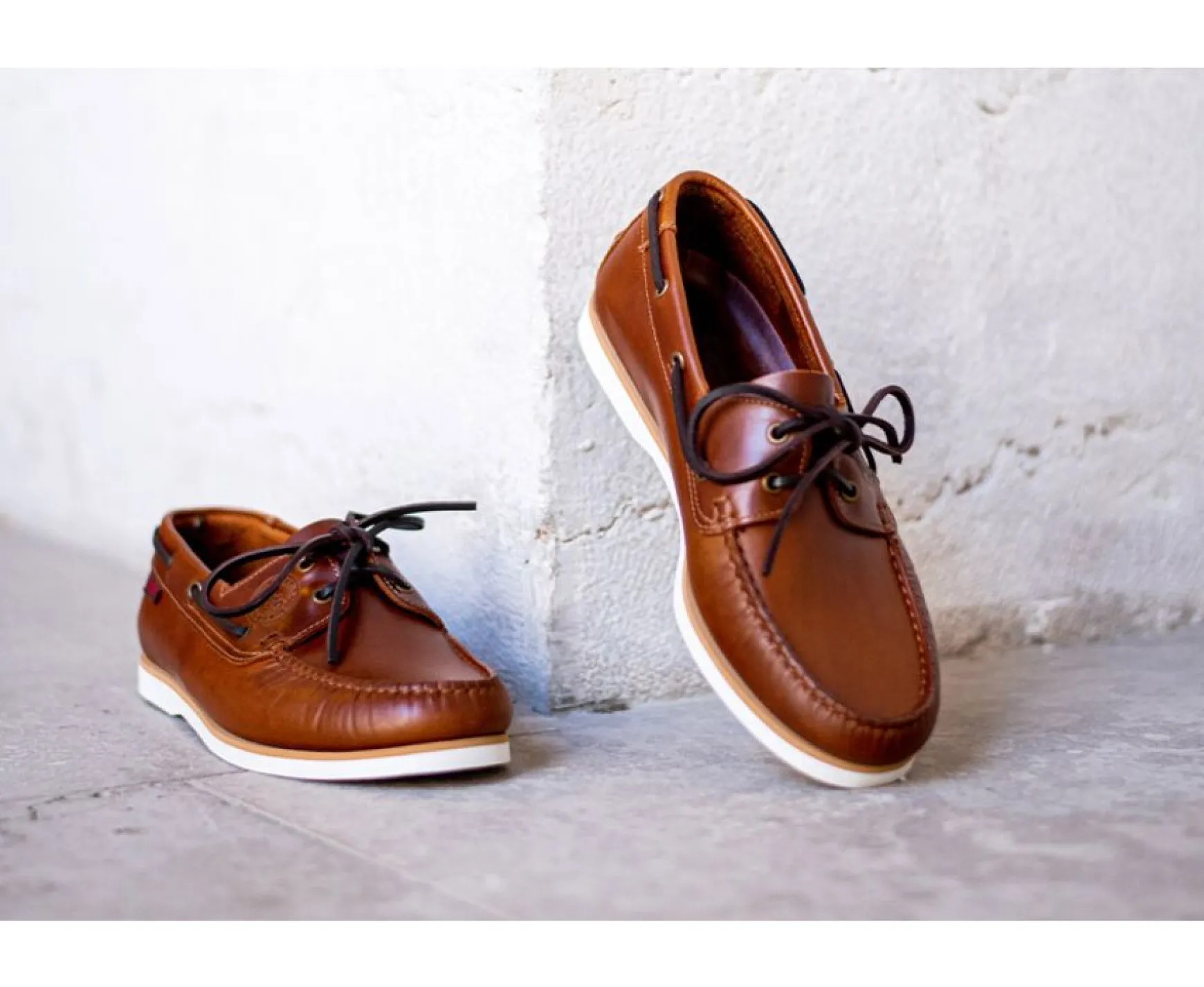 Bexley Moccasins | Leather Boat Shoes Trawler Brown Cognac