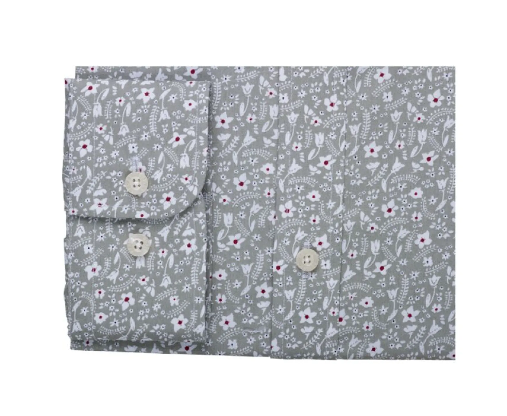 Bexley | Lime Green & Red Printed Shirt Symphorien Vert Tilleul Et Rouge