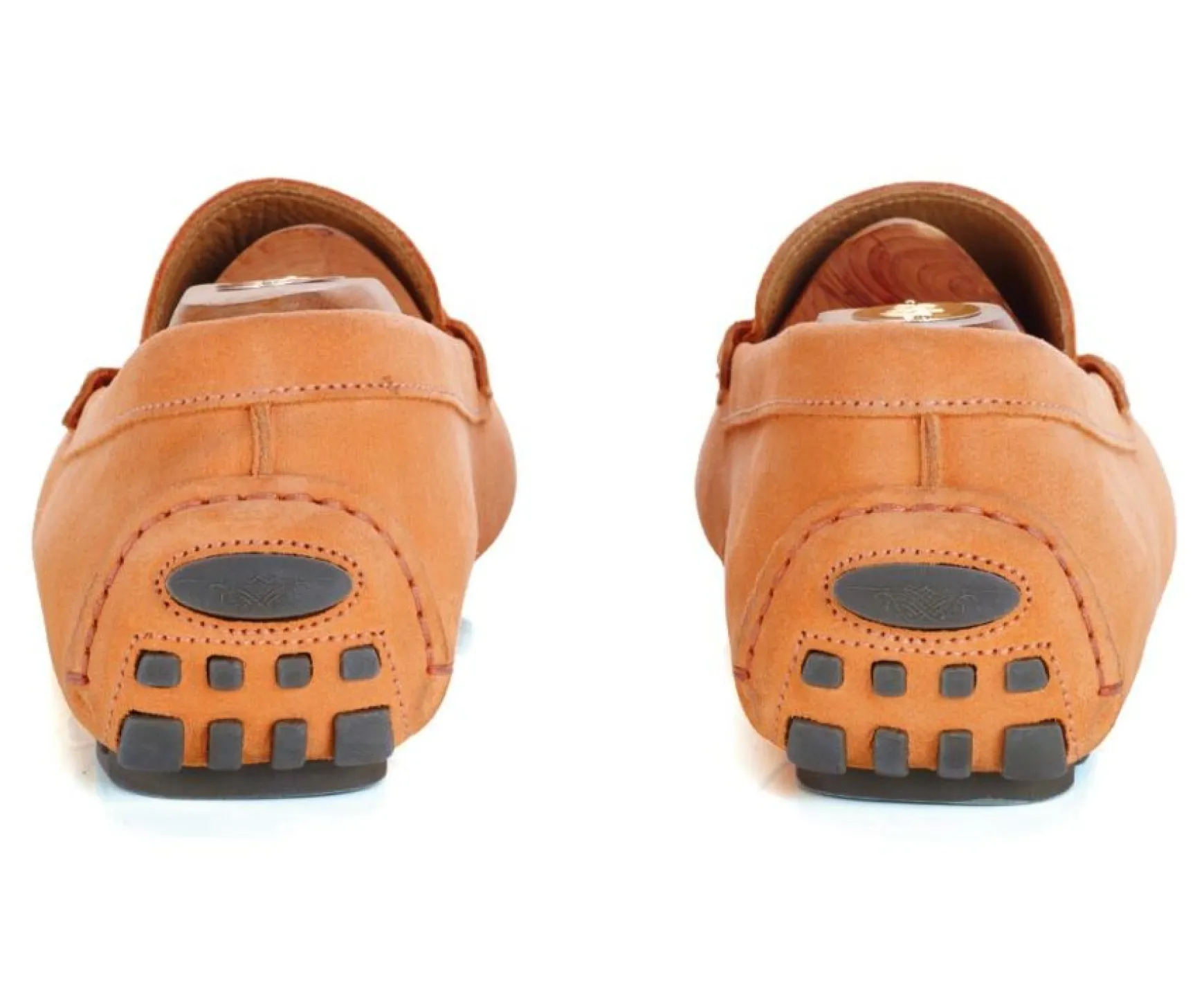 Bexley Moccasins | Mandarin Velvet Men'S Driving Moccassins Ferguson Velours Mandarine