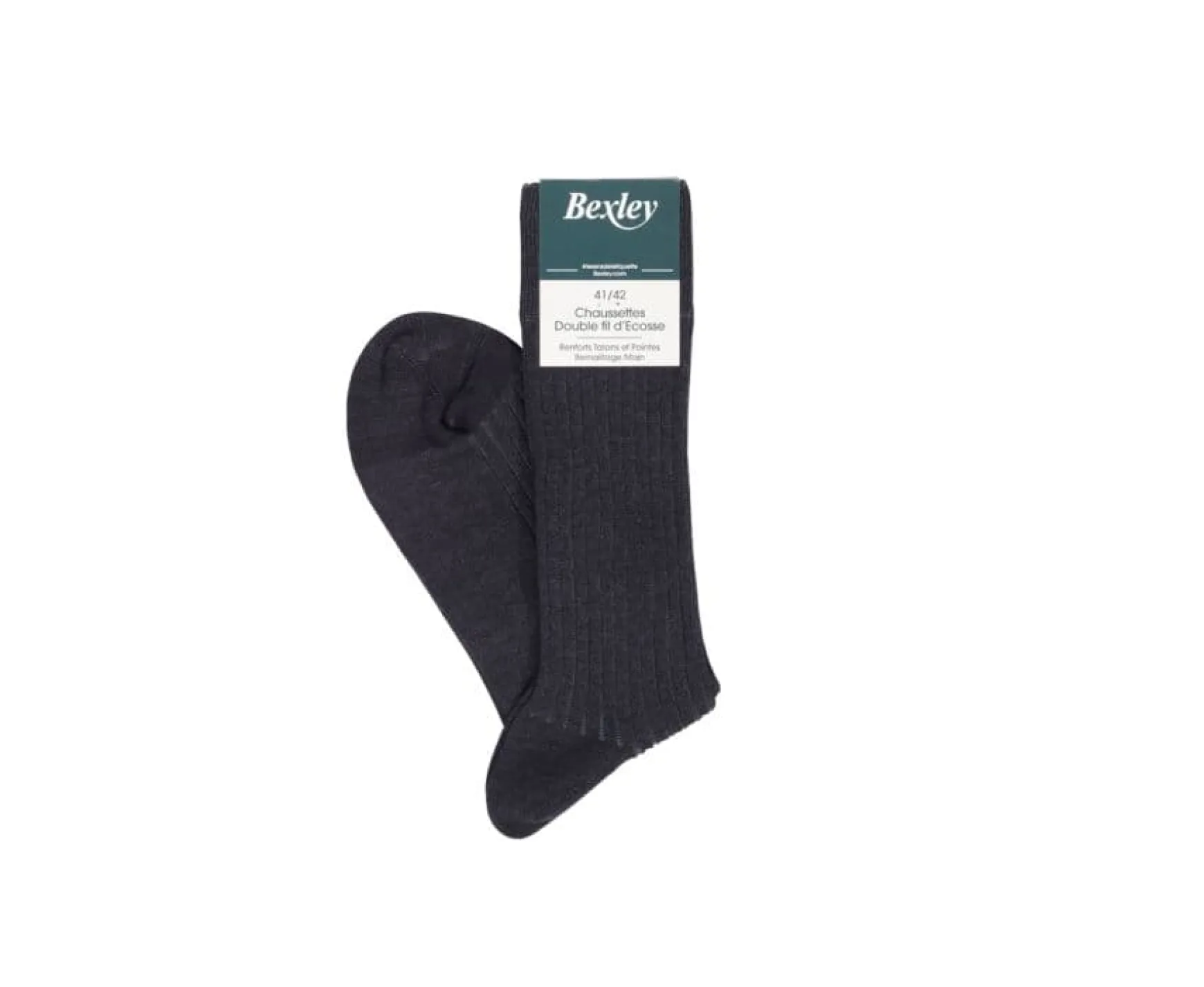 Bexley | Men'S Black & Grey Mercerised Cotton Socks Black And Grey