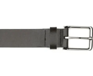 Bexley | Men'S Black Leather Belt Westwood Ii Silver Blackblack With Black Waistband