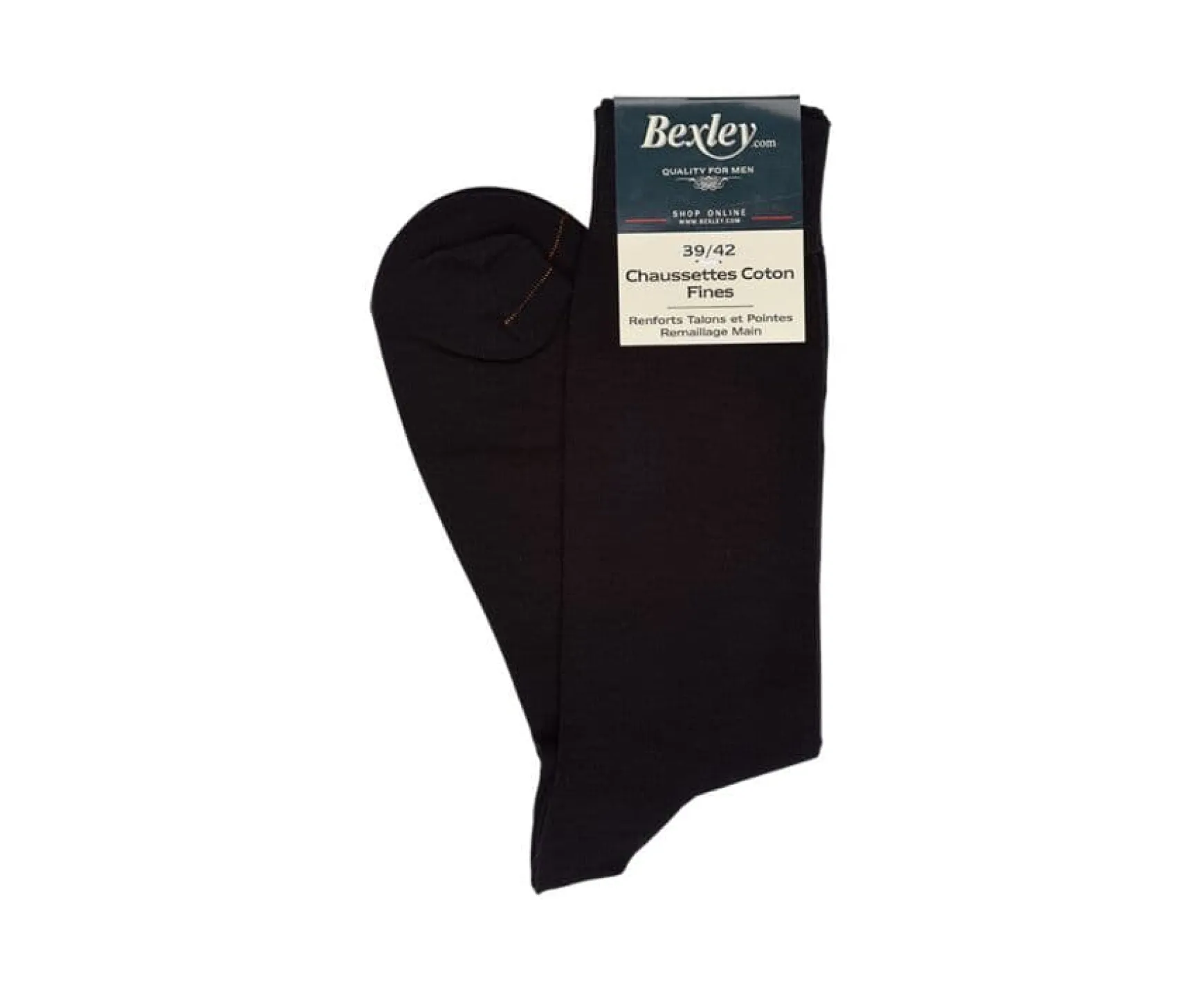 Bexley | Men'S Black Thin Cotton Socks Blackblack With Black Waistband