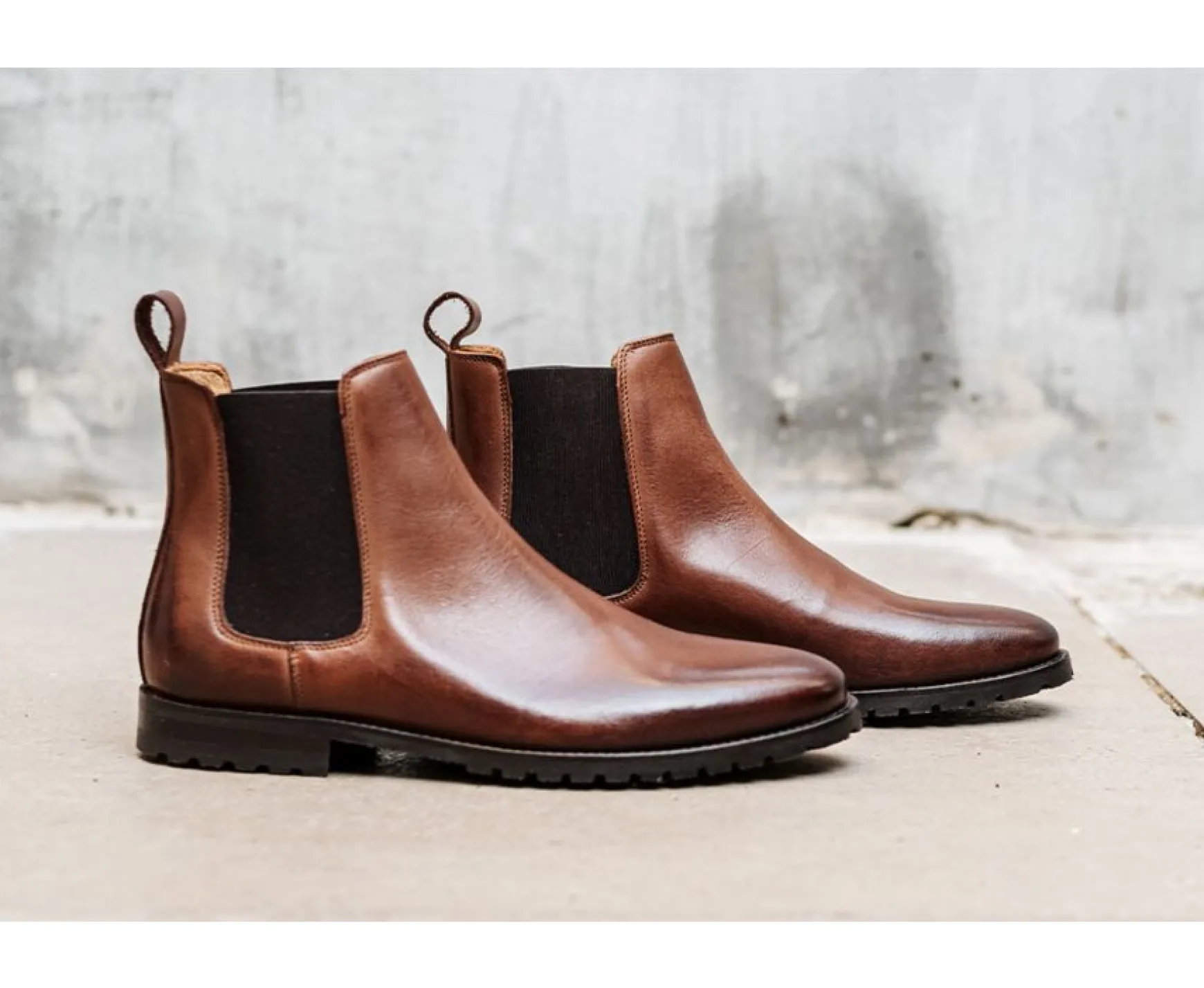 Bexley Boots Shoes | Men'S Chelsea Boots Rubber Outsole With Separate Heel - Bentfield Gomme | Patina Chocolate