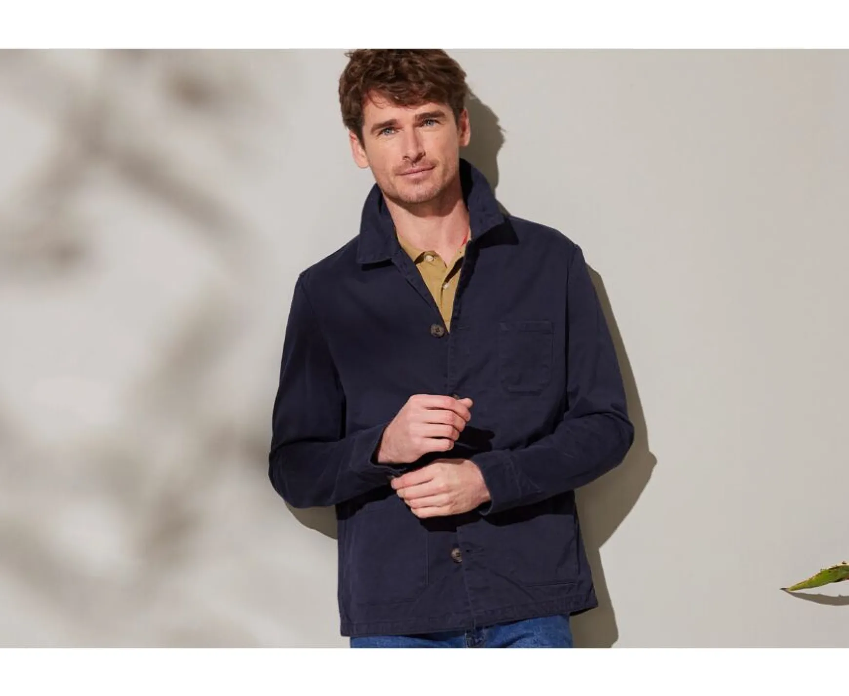 Bexley | Men'S Cotton Jacket Felicien Navy