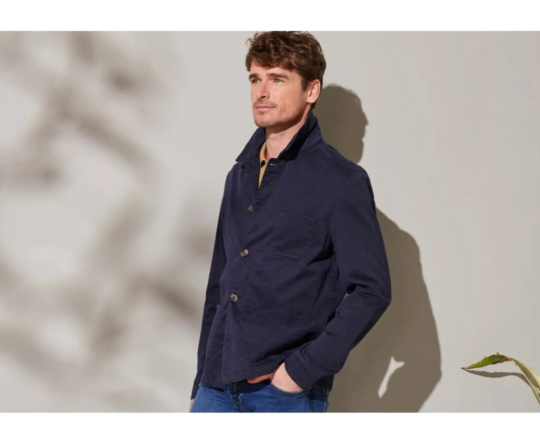 Bexley | Men'S Cotton Jacket Felicien Navy