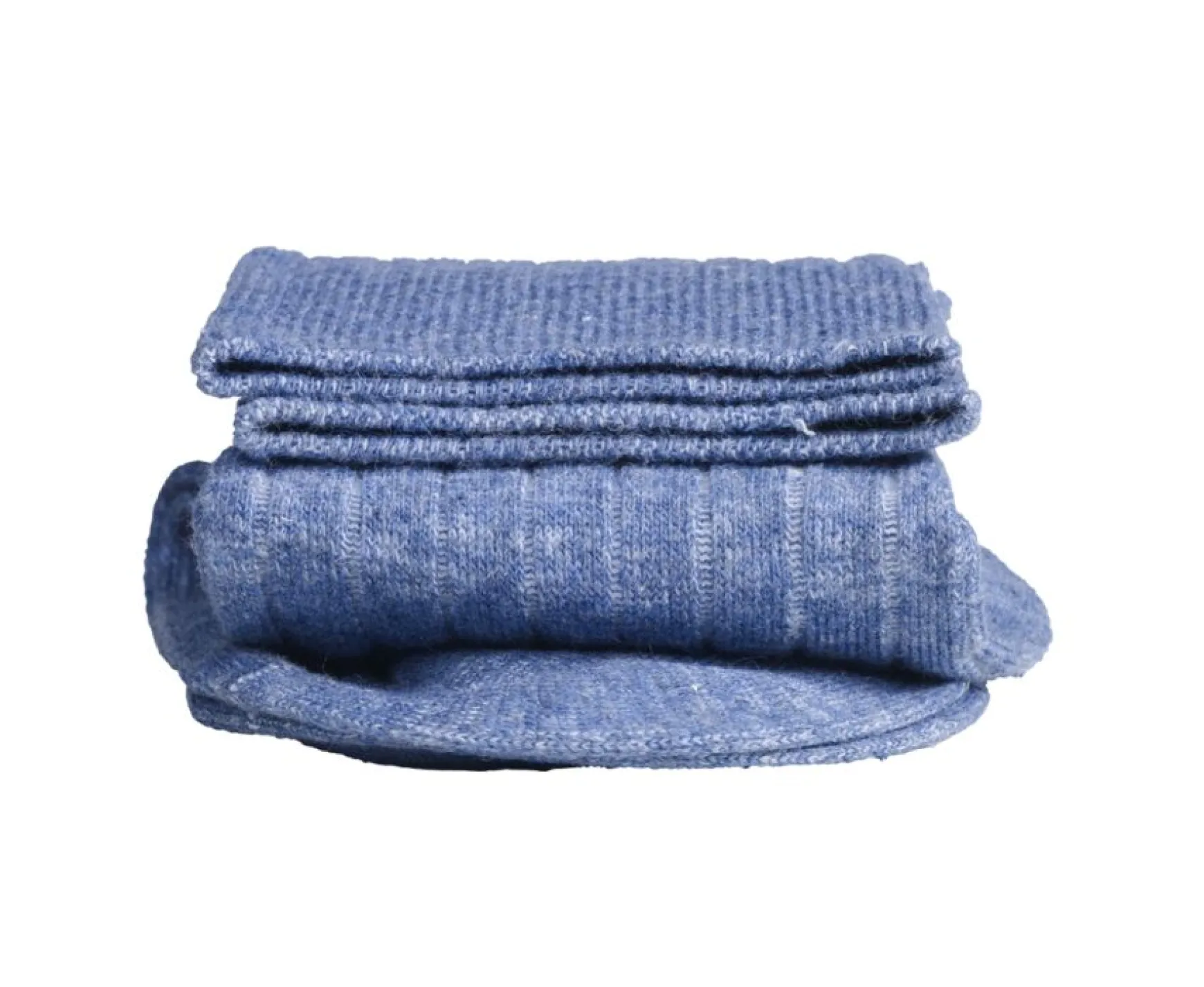 Bexley | Men'S Cotton Linen Socks Middle Blue Melange