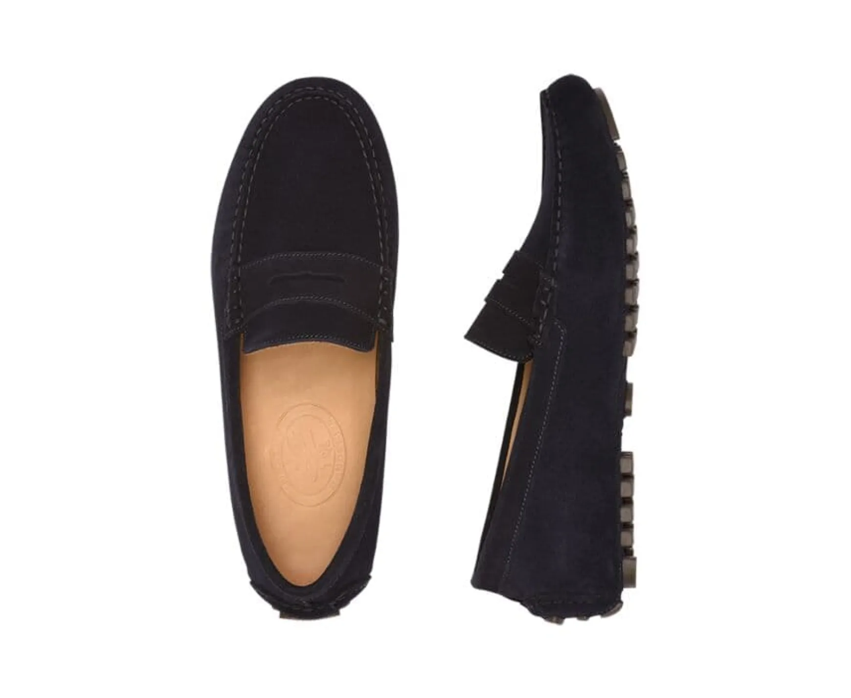 Bexley Moccasins | Men'S Driving Moccasins Ferguson Navy Suede