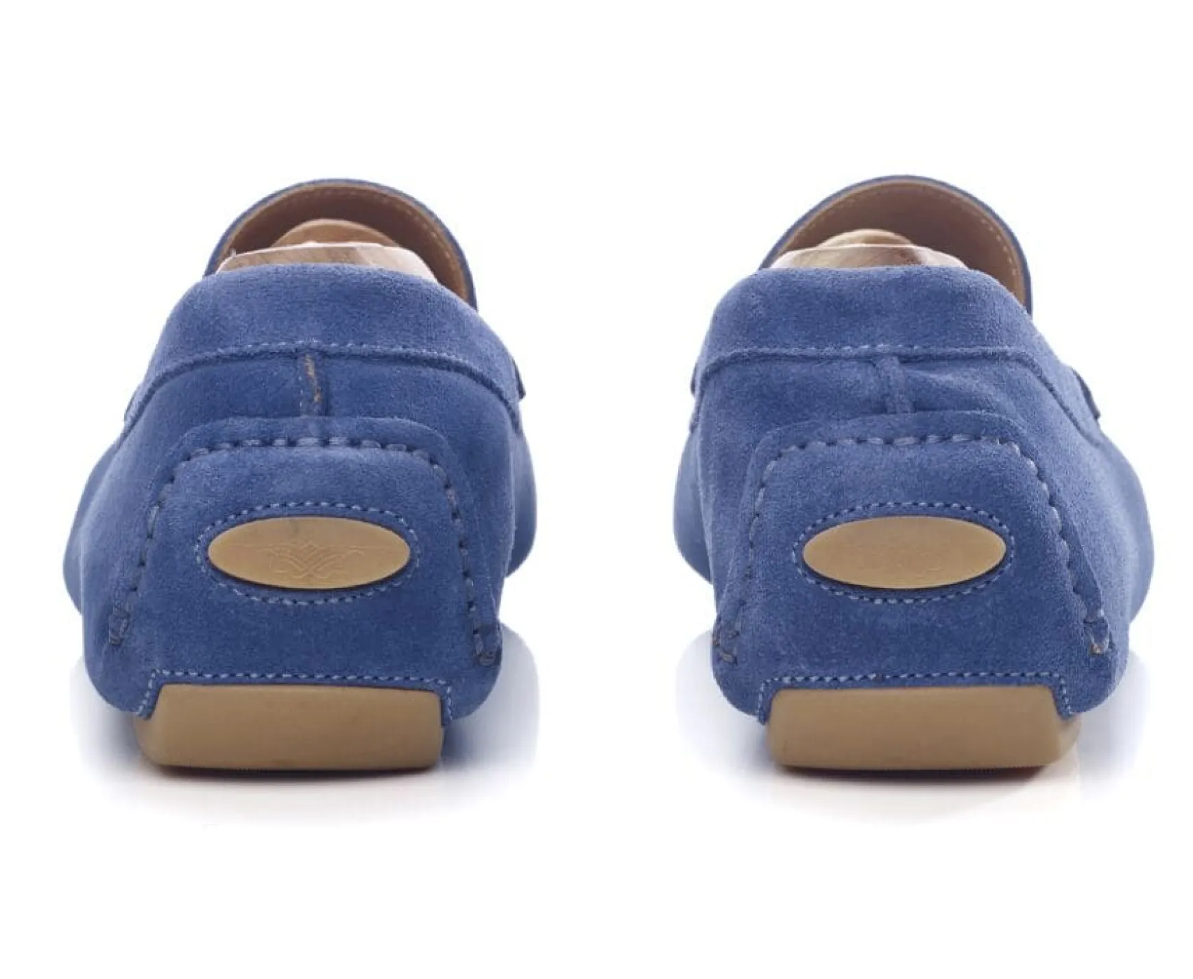 Bexley Moccasins | Men'S Driving Moccasins Seacrest Ii Blue Suede