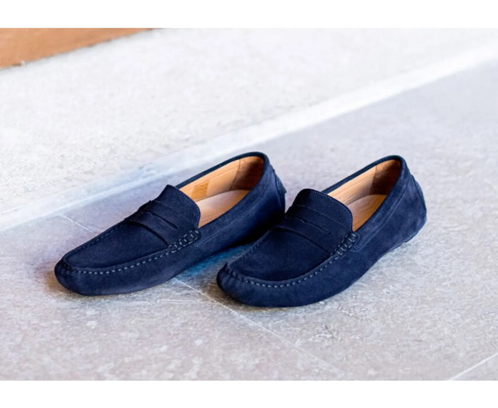 Bexley Moccasins | Men'S Driving Moccasins Seacrest Ii Navy Suede