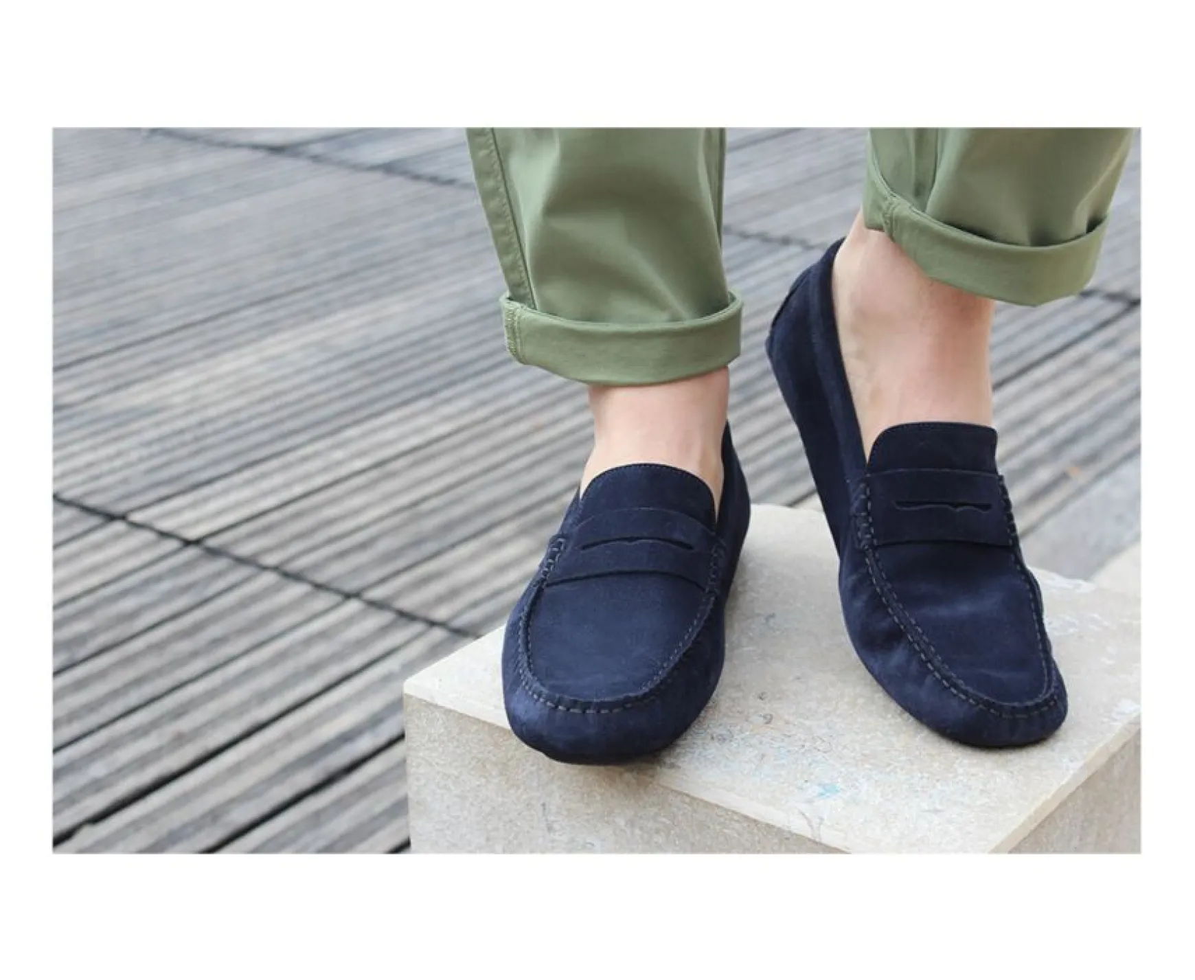 Bexley Moccasins | Men'S Driving Moccasins Seacrest Ii Navy Suede