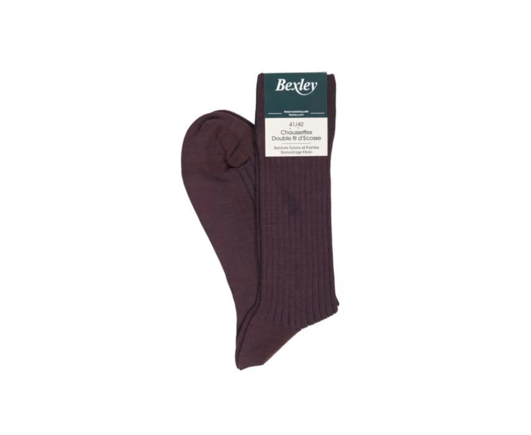 Bexley | Men'S Havana & Liquorice Mercerised Cotton Socks Havane Et Reglisse