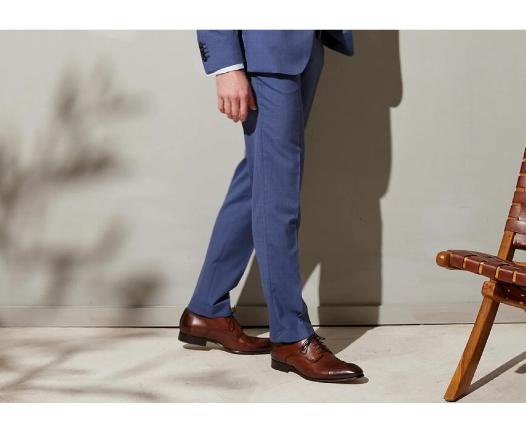 Bexley | Men'S Light Blue Melange Suit Trousers Lazare Light Azul Melange