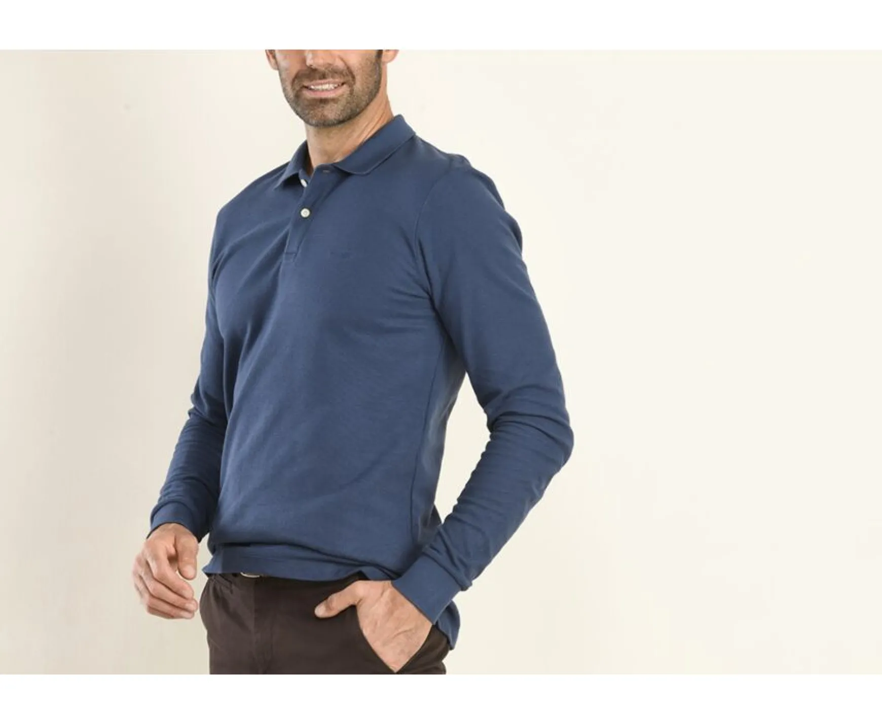 Bexley Long Sleeves Polo Shirts | Men'S Long Sleeve Polo Shirt Andy Ii Ml Blue