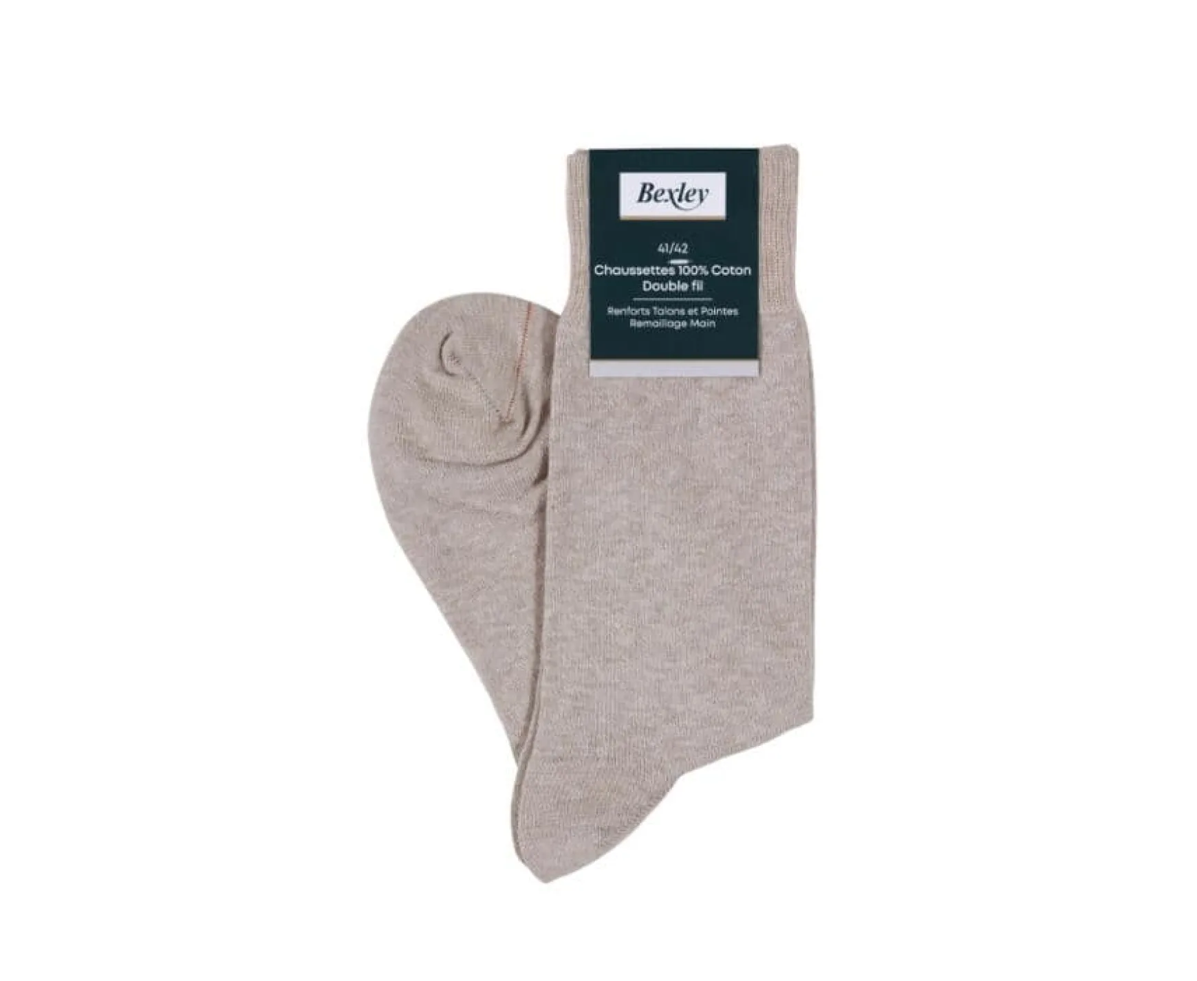 Bexley | Men'S Melange Thin Cotton Socks Beige Melange