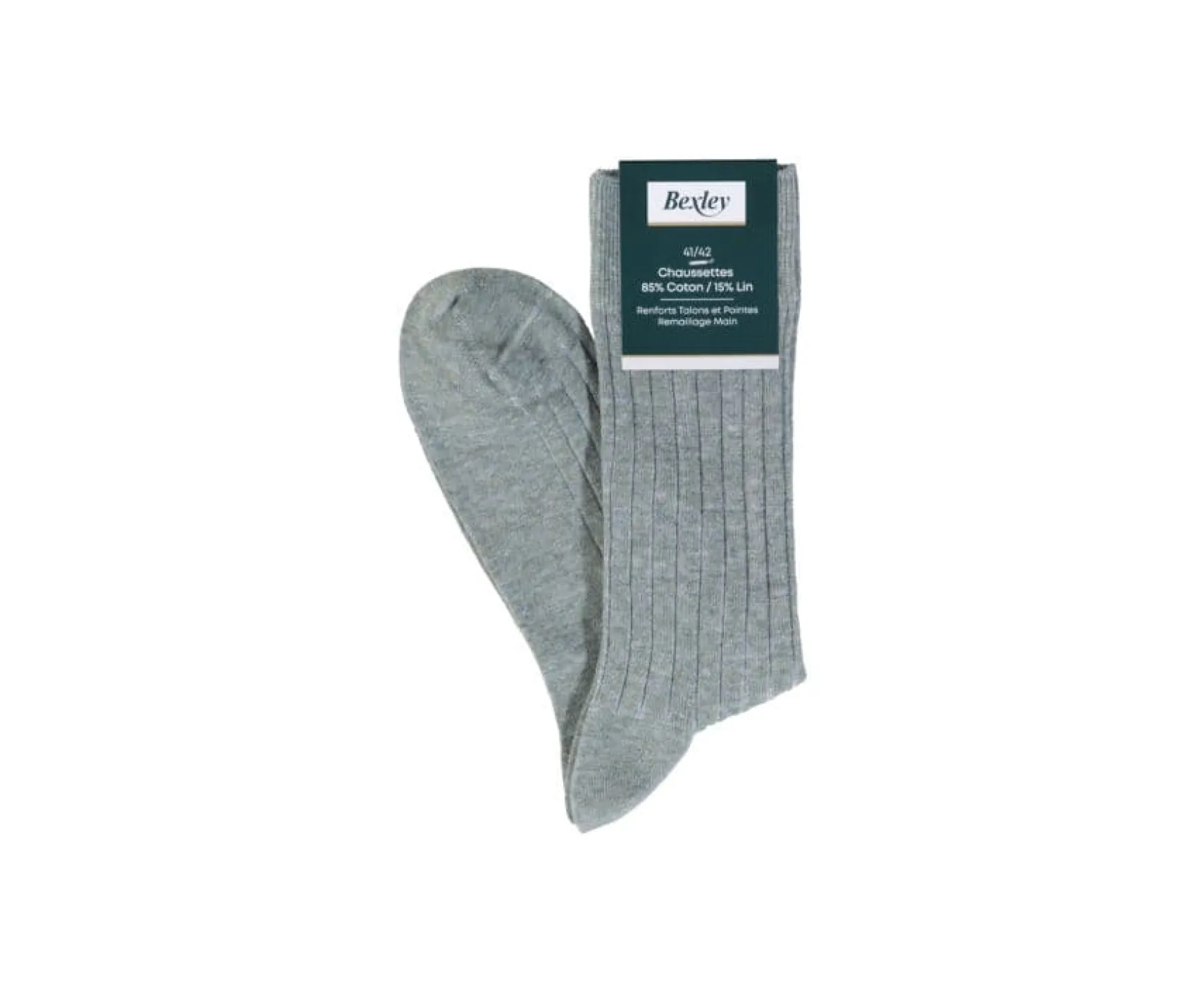 Bexley | Men'S Middle Cotton Linen Socks Sage Green