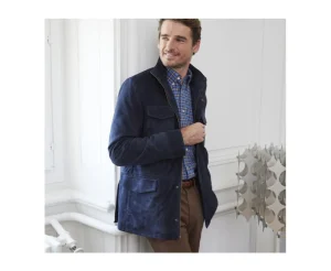 Bexley | Men'S Navy Leather Jacket Fulbert Navy Ii