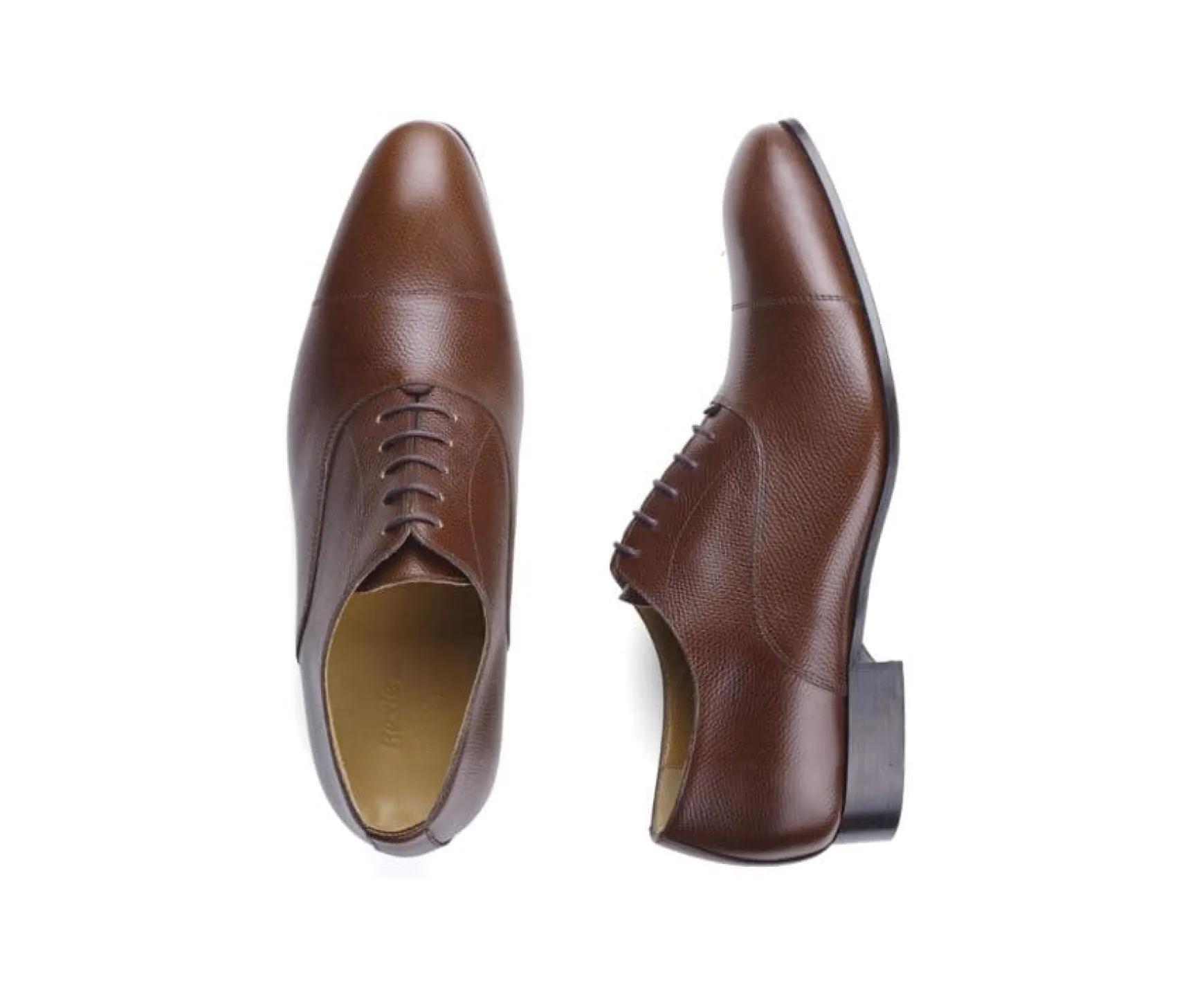 Bexley Oxford Shoes | Men'S Oxford Shoes - Leather Outsole - Brisbury | Sweet Chestnut Grained Leather