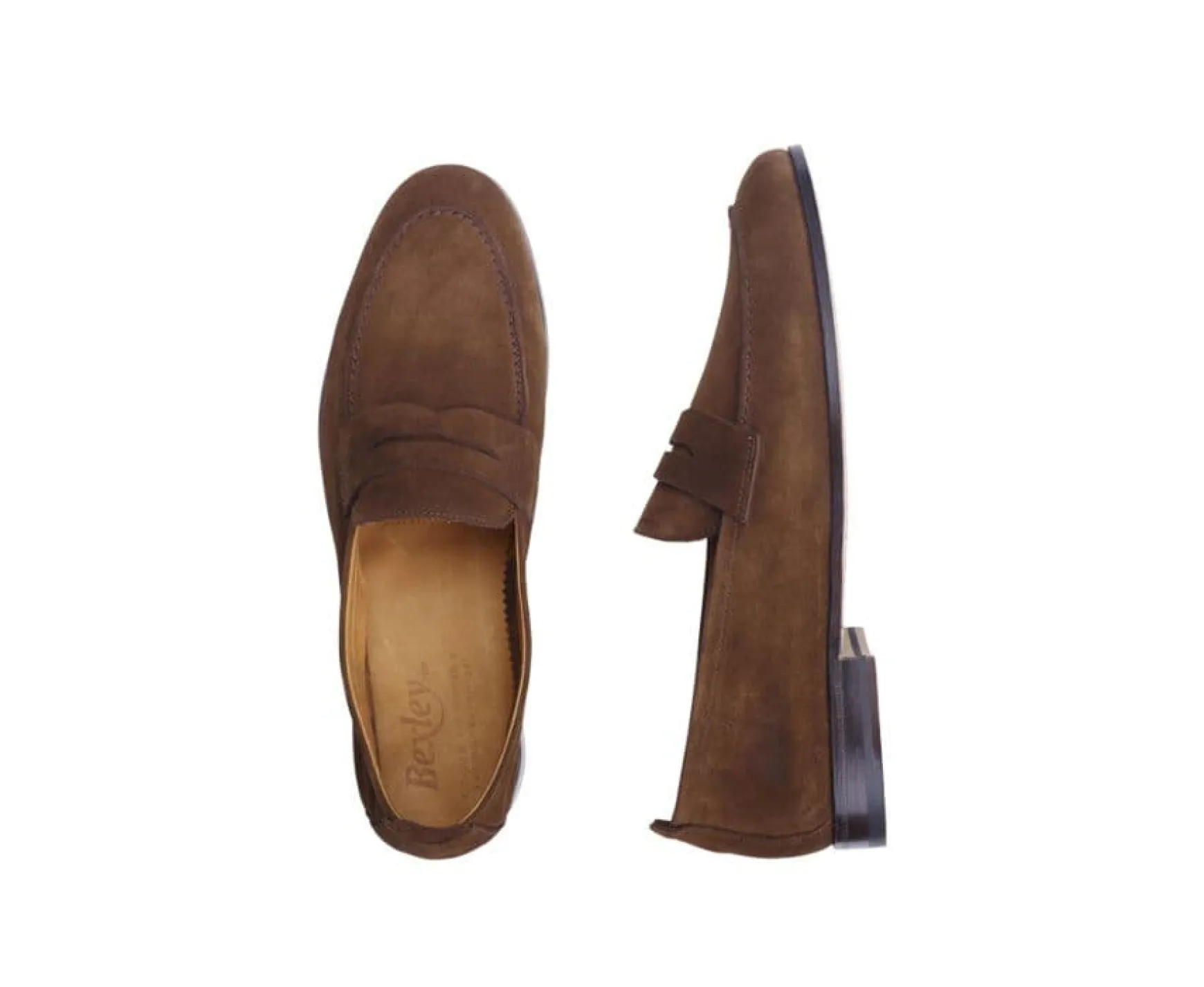 Bexley Comfort Shoes | Men'S Penny Loafers Cevio Havana Suede