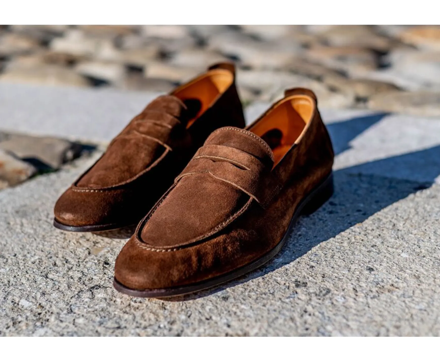 Bexley Comfort Shoes | Men'S Penny Loafers Cevio Havana Suede