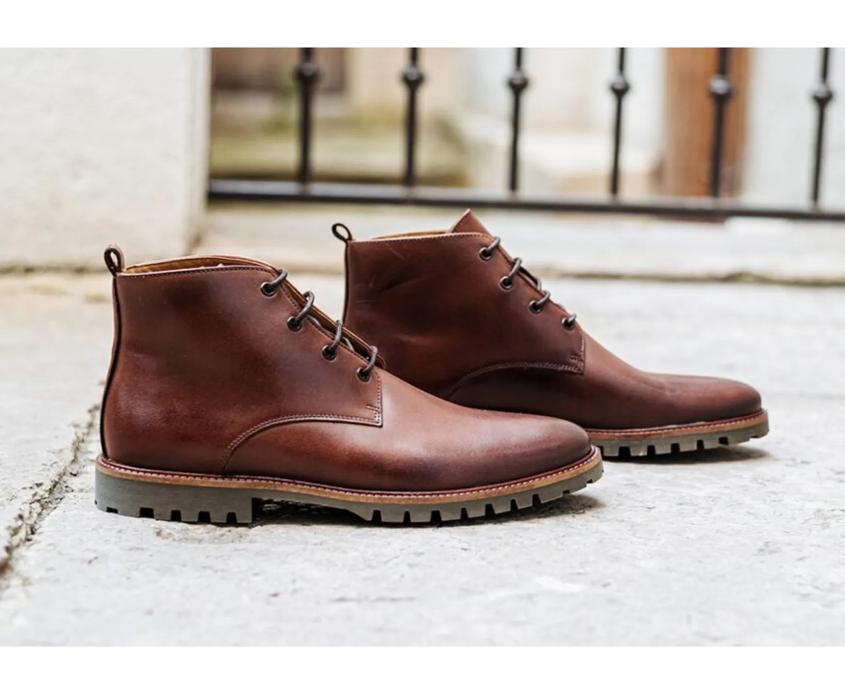 Bexley Boots Shoes | Men'S Rubber Outsole Boots Chocolate Patina - Canfield Gomme | Patina Chocolate