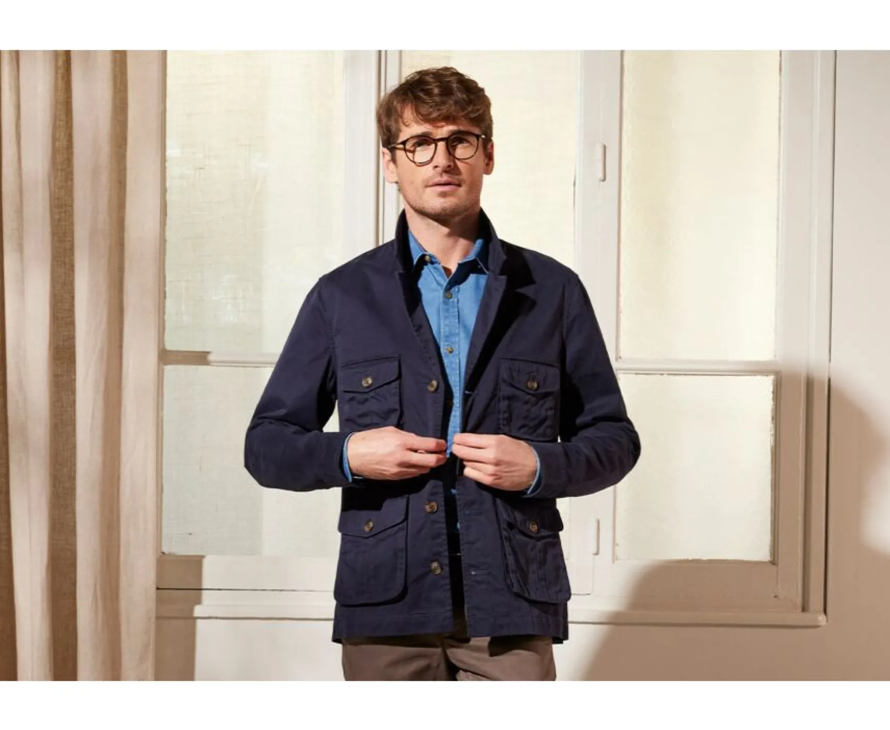 Bexley | Men'S Safari Jacket Falbert Dark Navy