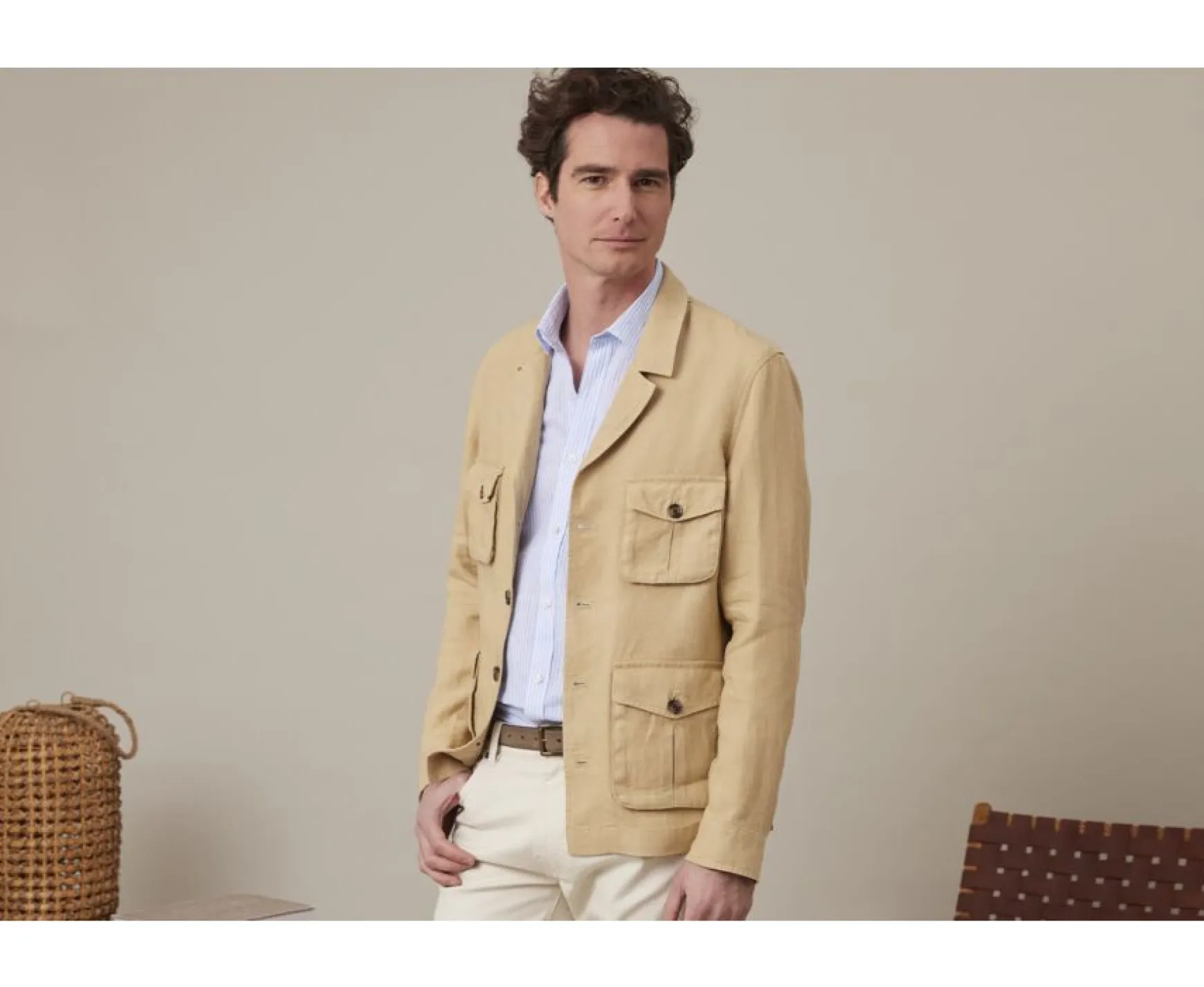 Bexley | Men'S Safari Jacket Jalbert Beige