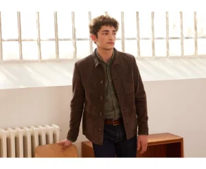 Bexley | Men'S Suede Leather Jacket Faustin Brown