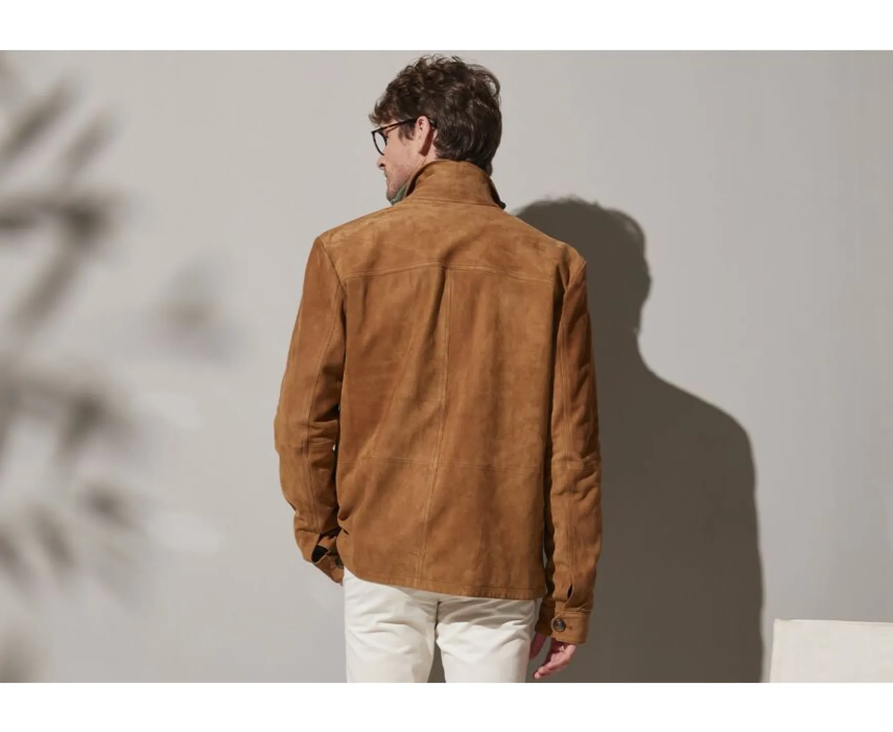 Bexley | Men'S Suede Leather Jacket Faustin Caramel