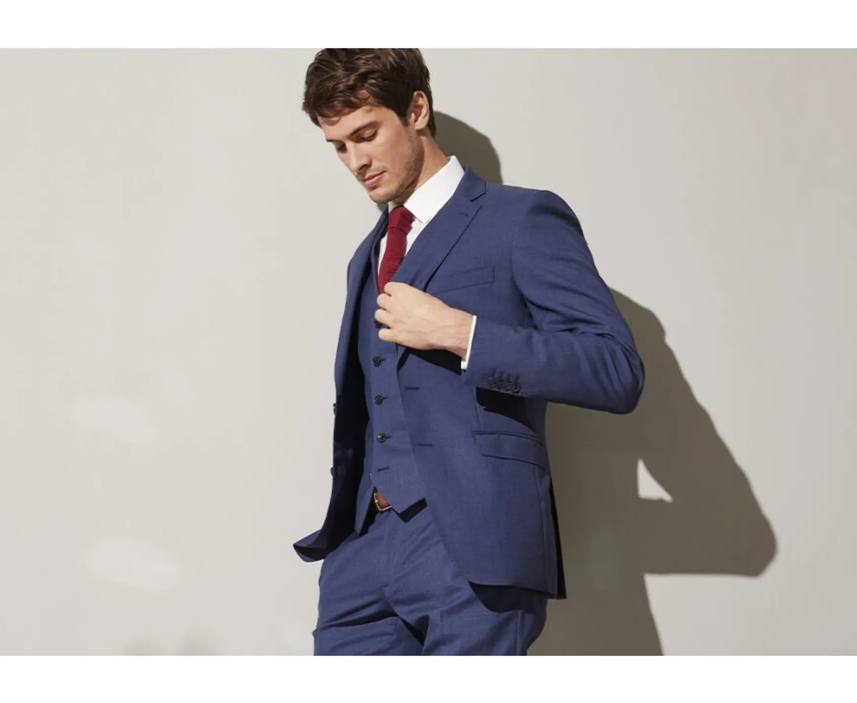 Bexley | Men'S Suit Jacket Lazare Blue Melange