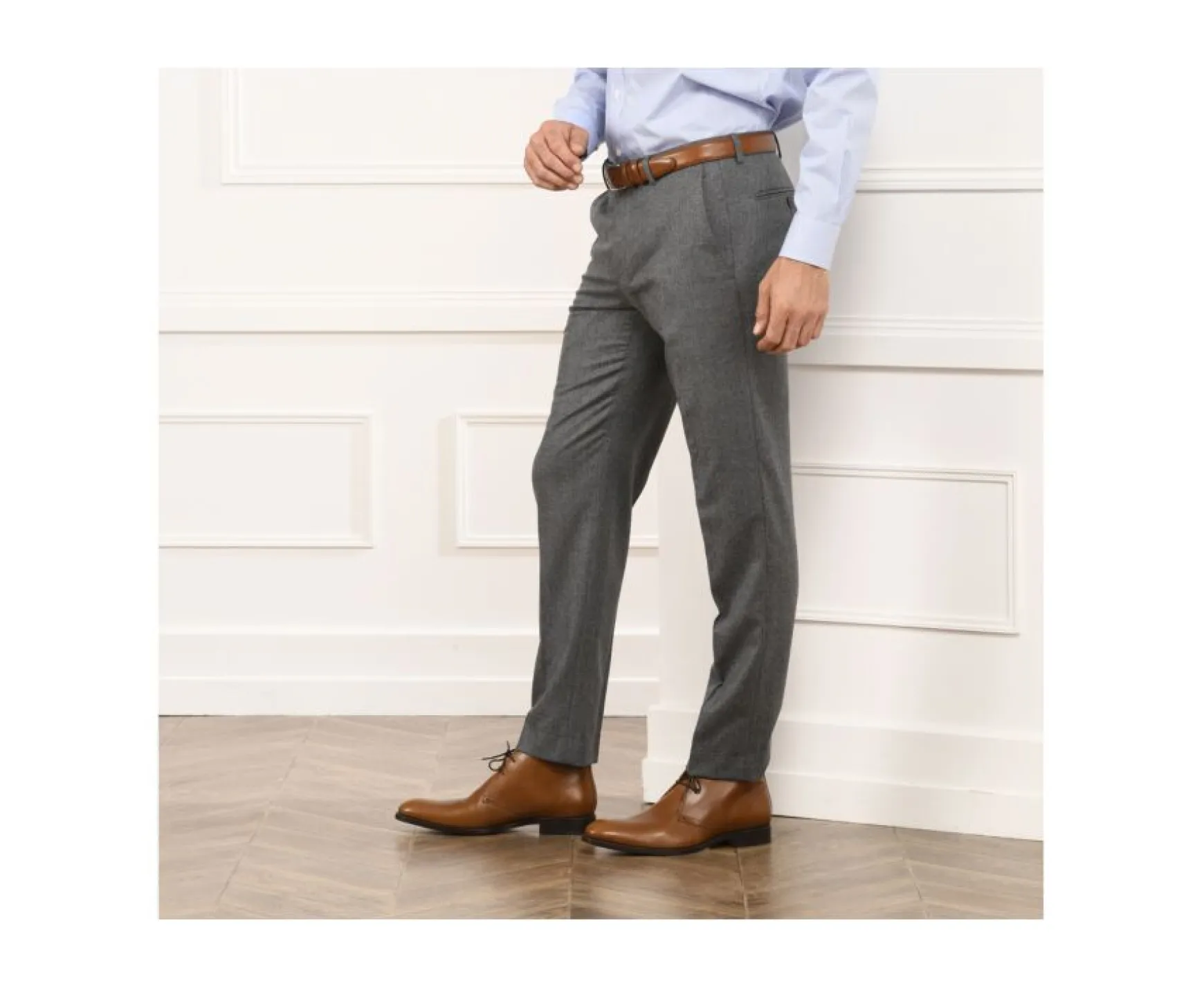 Bexley | Men'S Suit Trousers Leonard Light Grey Melange