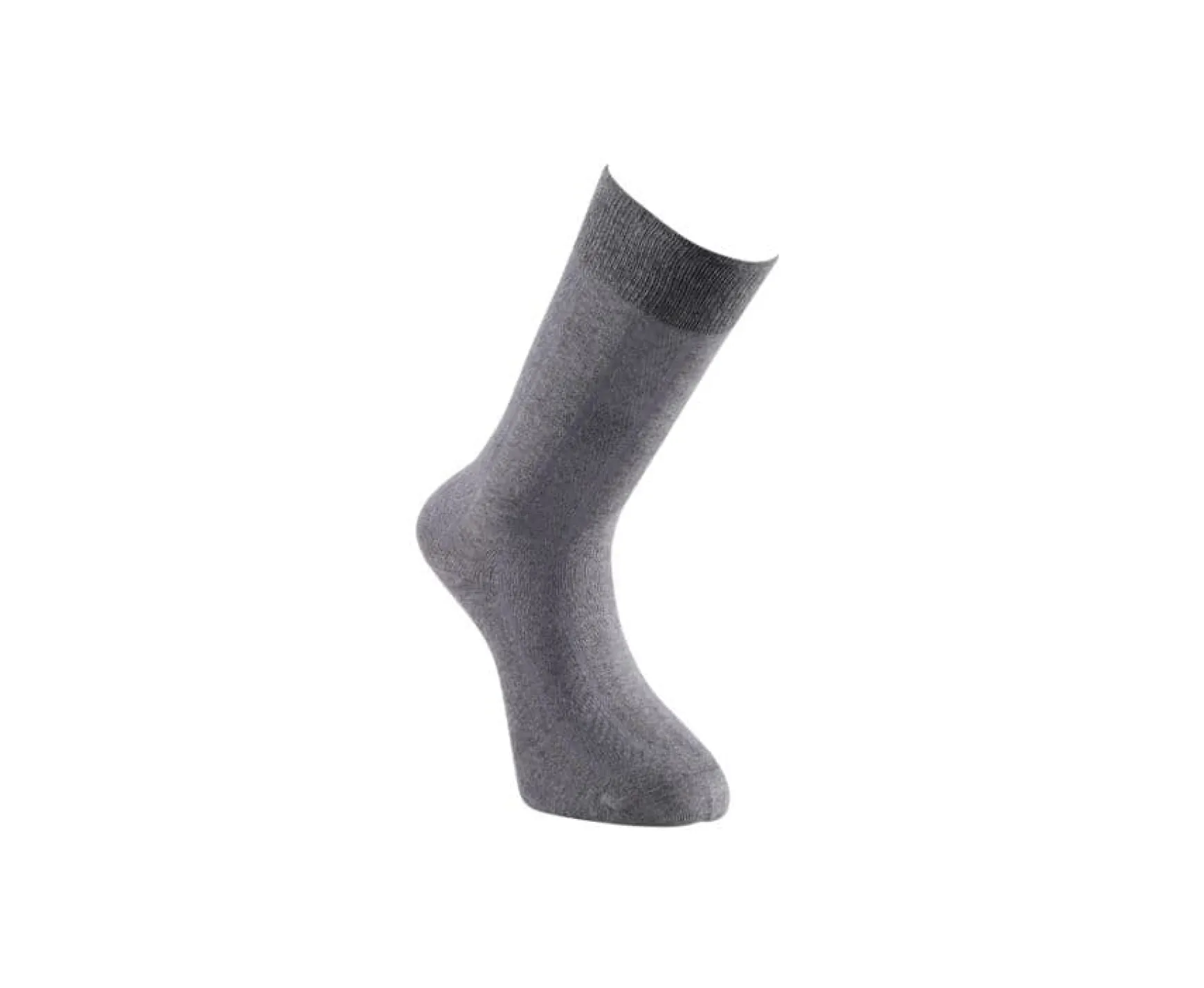 Bexley | Men'S Thick Cotton Socks With Herringbone Style Grey Melange