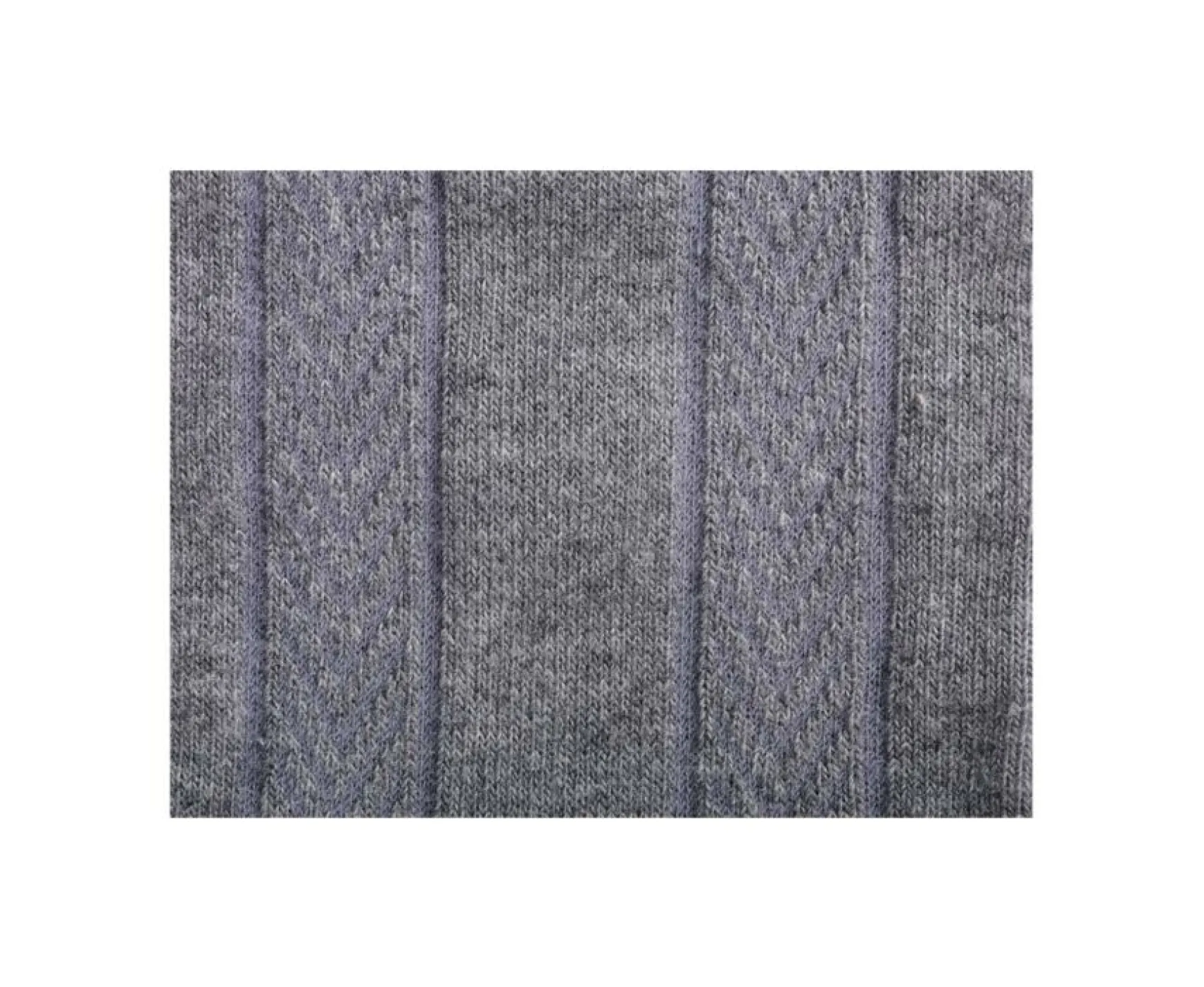 Bexley | Men'S Thick Cotton Socks With Herringbone Style Grey Melange