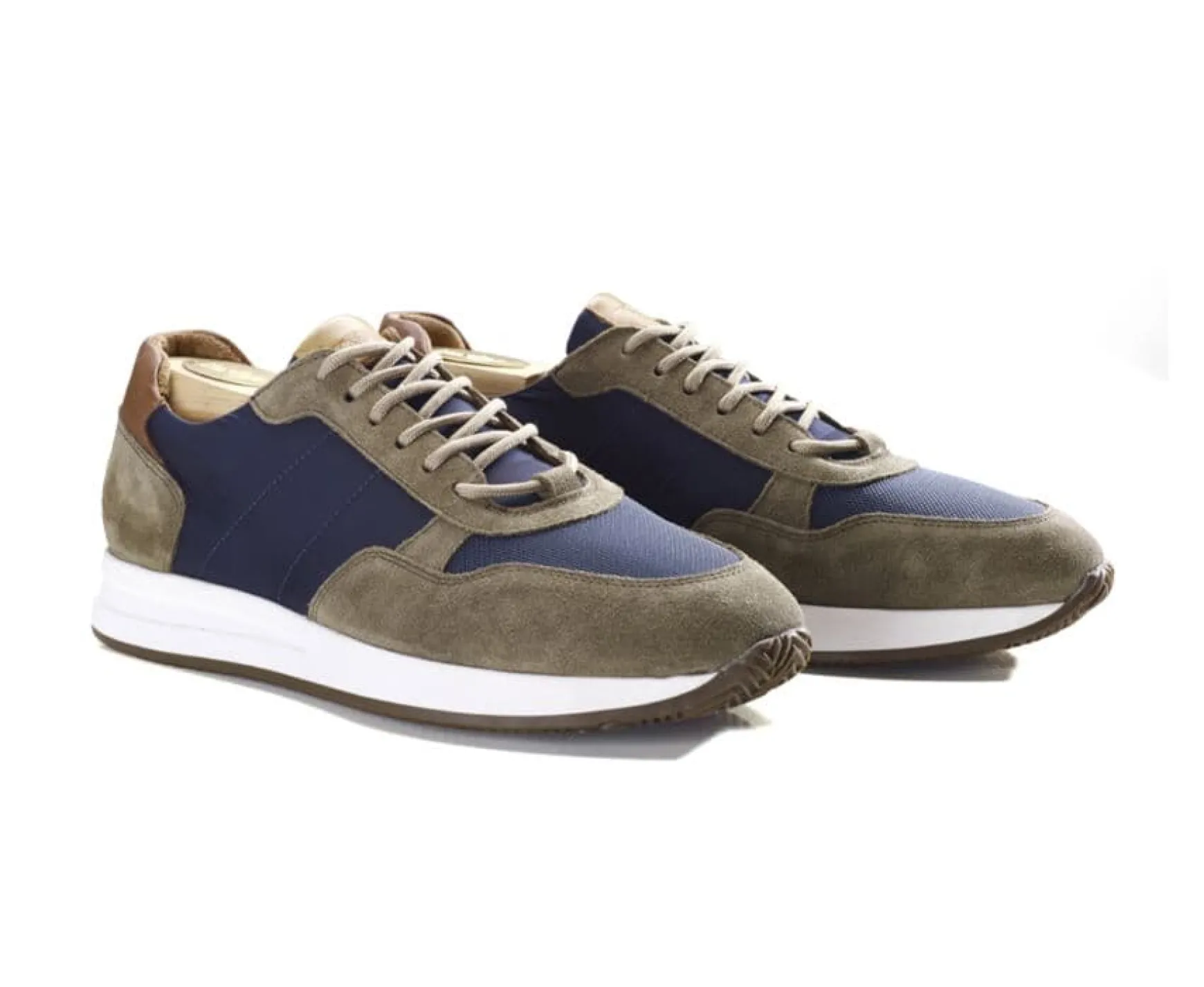 Bexley Trainers & Sneakers | Men'S Trainers Nirranda Khaki Suede And Navy