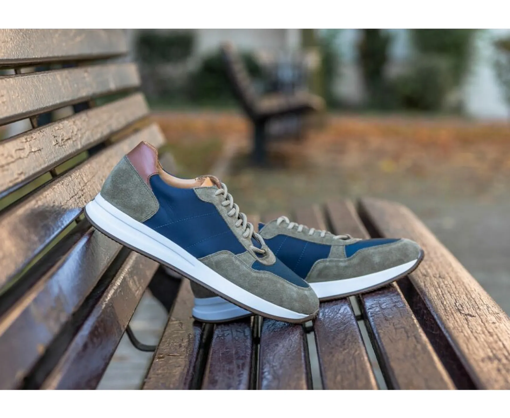Bexley Trainers & Sneakers | Men'S Trainers Nirranda Khaki Suede And Navy