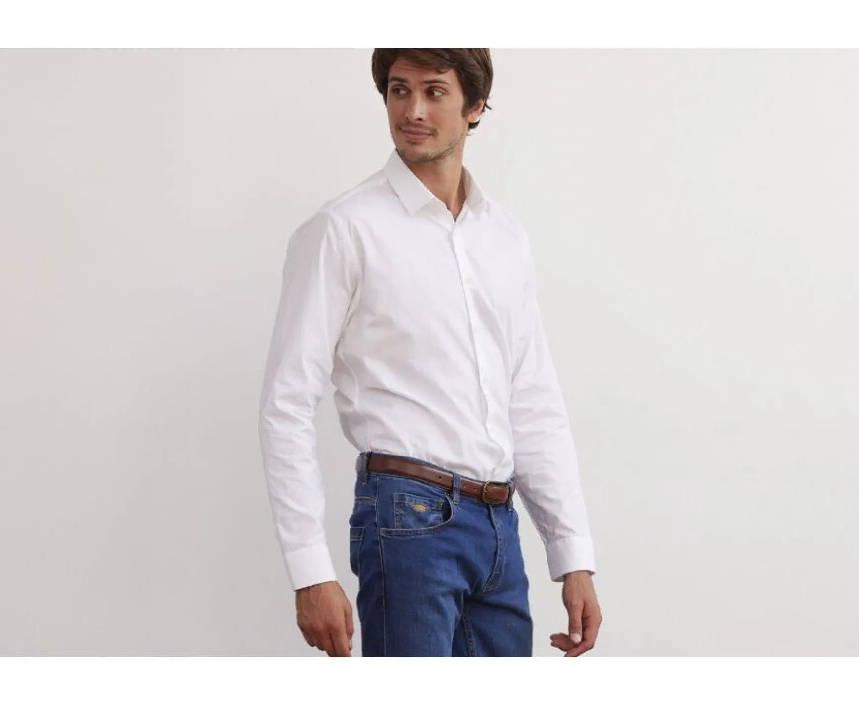 Bexley | Men'S Twill Shirt Camelien White
