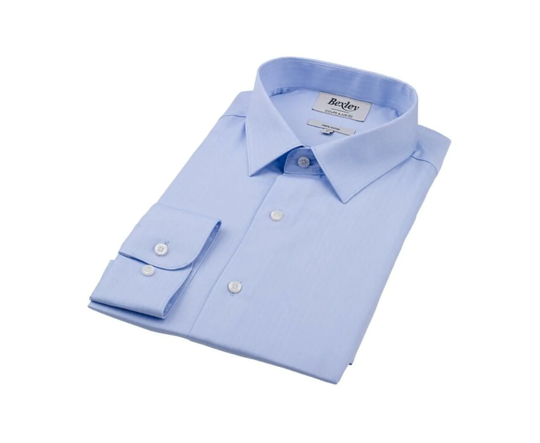 Bexley | Men'S Twill Shirt Camelien Blue Sky