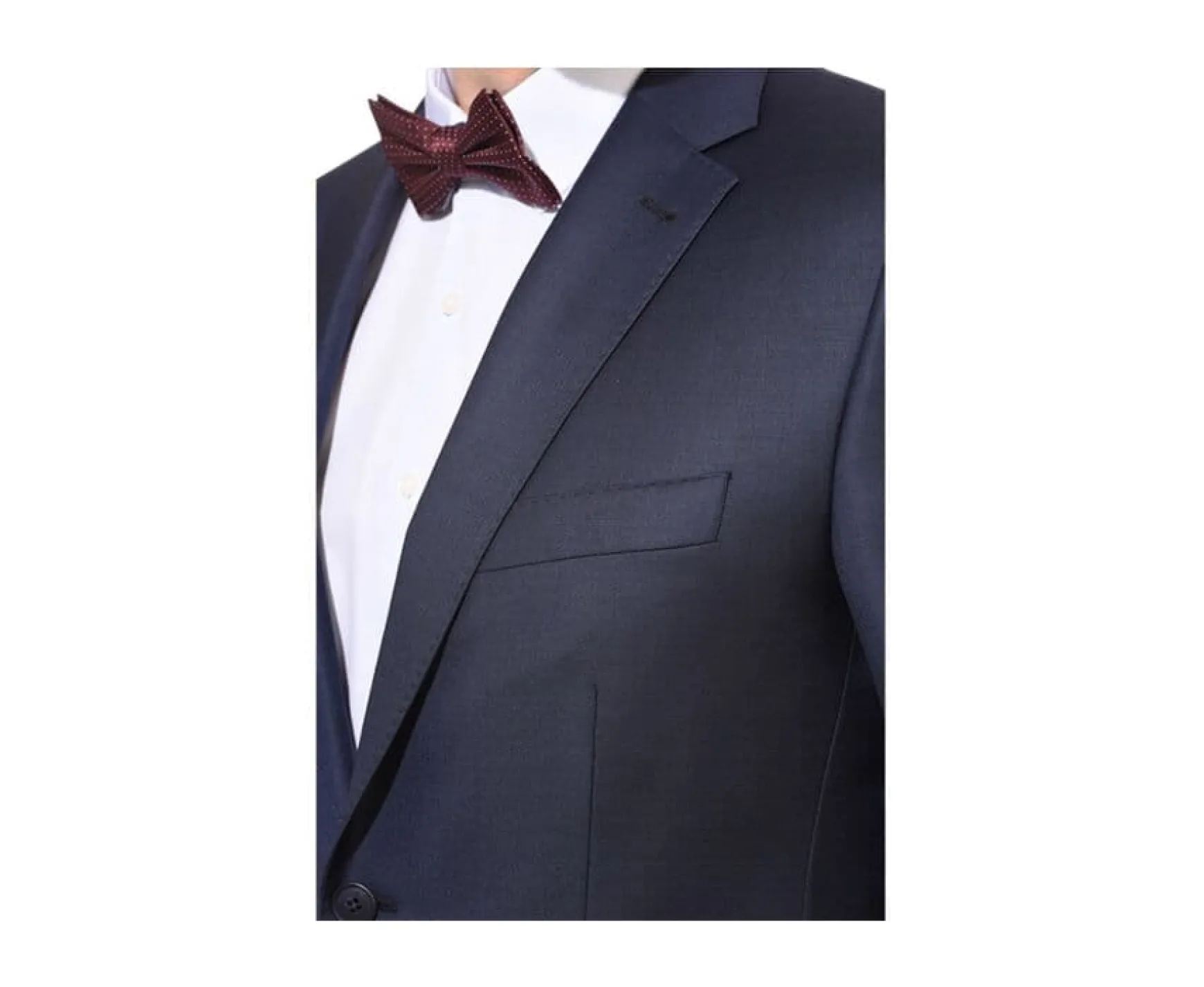 Bexley | Micro Polka Dots Silk Bow Tie Burgundy And Sky Blue