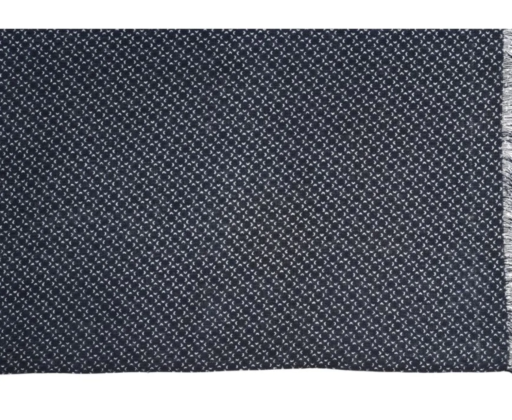 Bexley | Navy Cotton Scarf White Pattern Navy Pattern