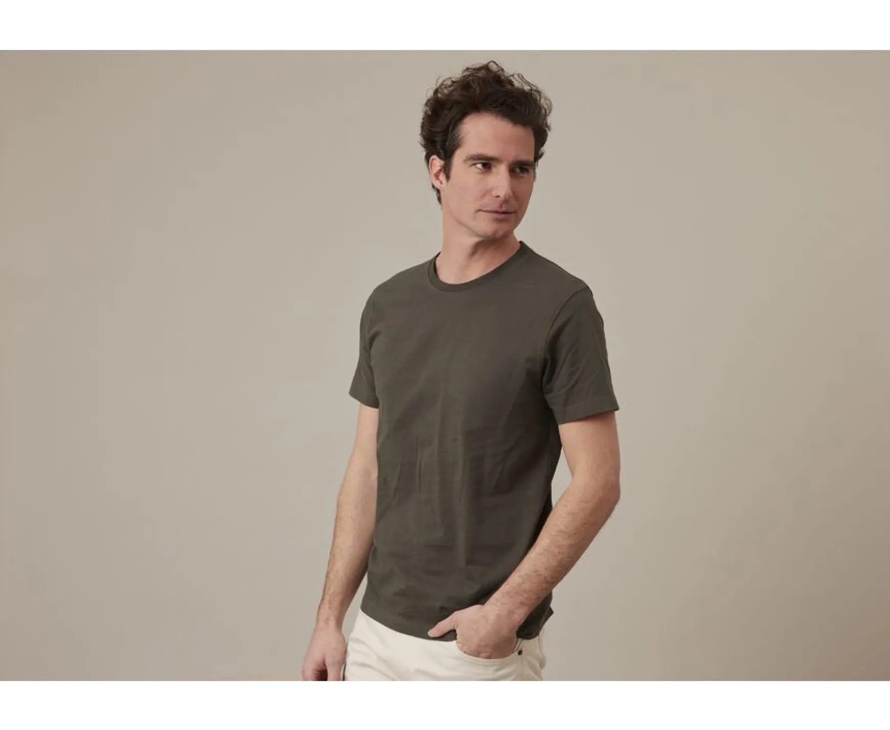 Bexley | Organic Cotton Plain T-Shirt Edgar Iii Dark Green