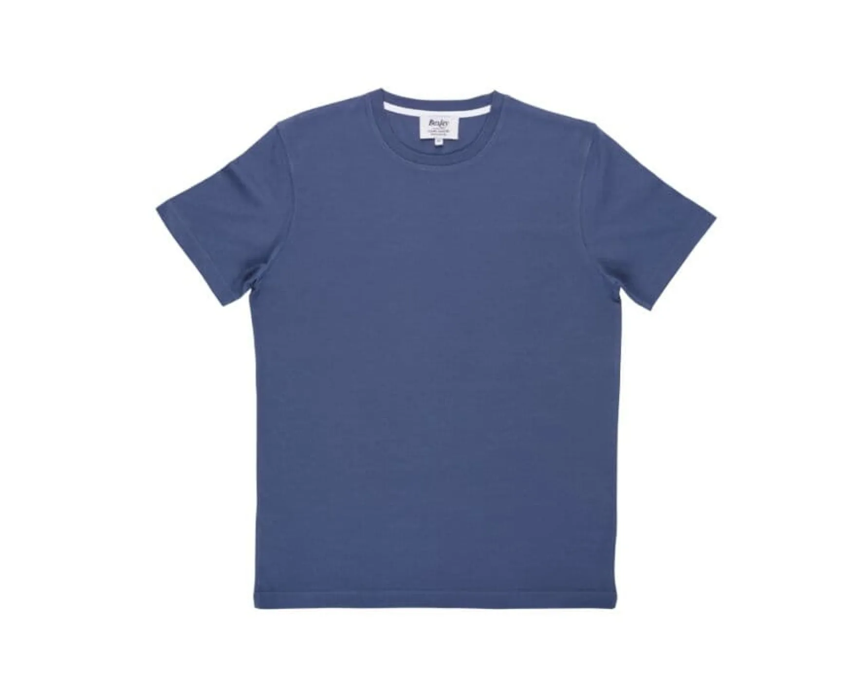 Bexley | Organic Cotton Plain T-Shirt Edgar Iii Grey Blue
