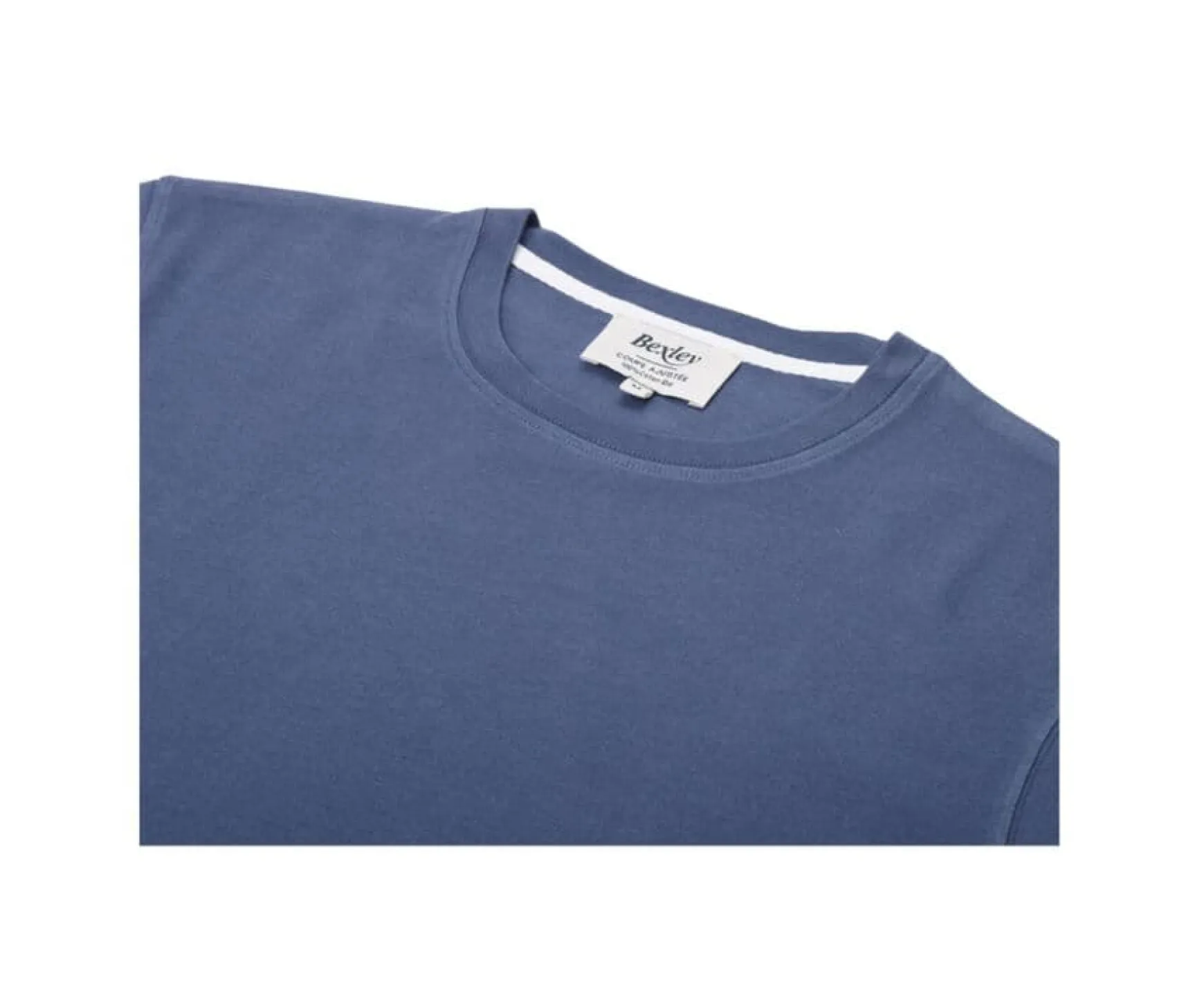 Bexley | Organic Cotton Plain T-Shirt Edgar Iii Grey Blue